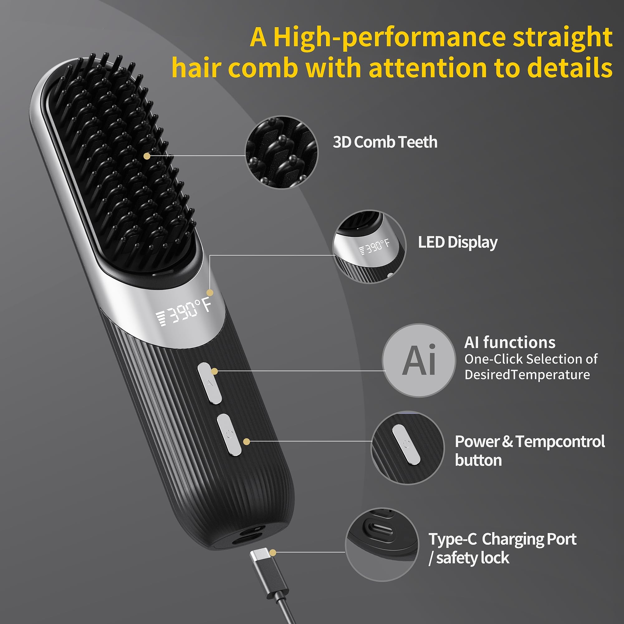 Lightweight portable hair styling tool with pouch