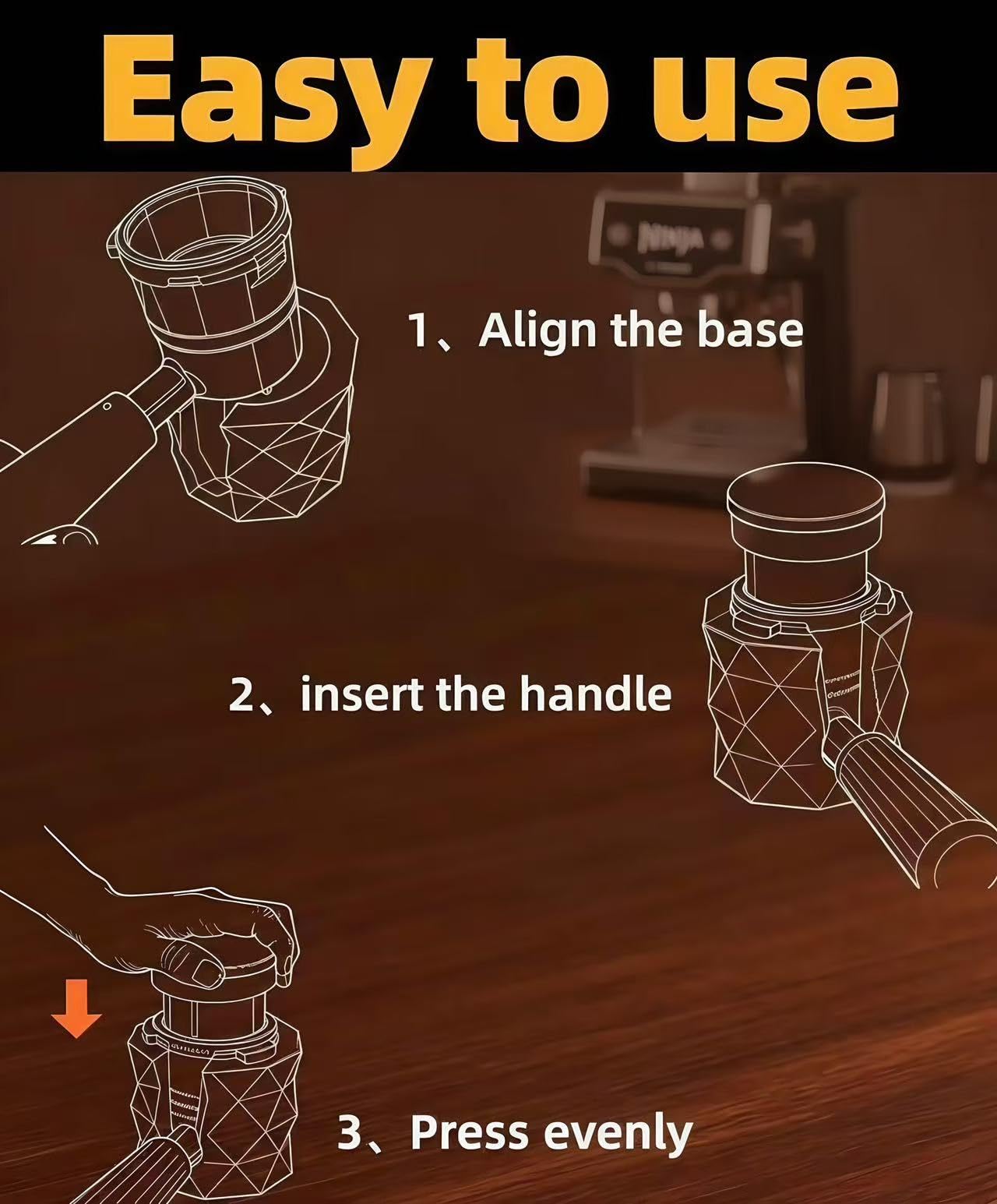 Portafilter holder and tamper base components