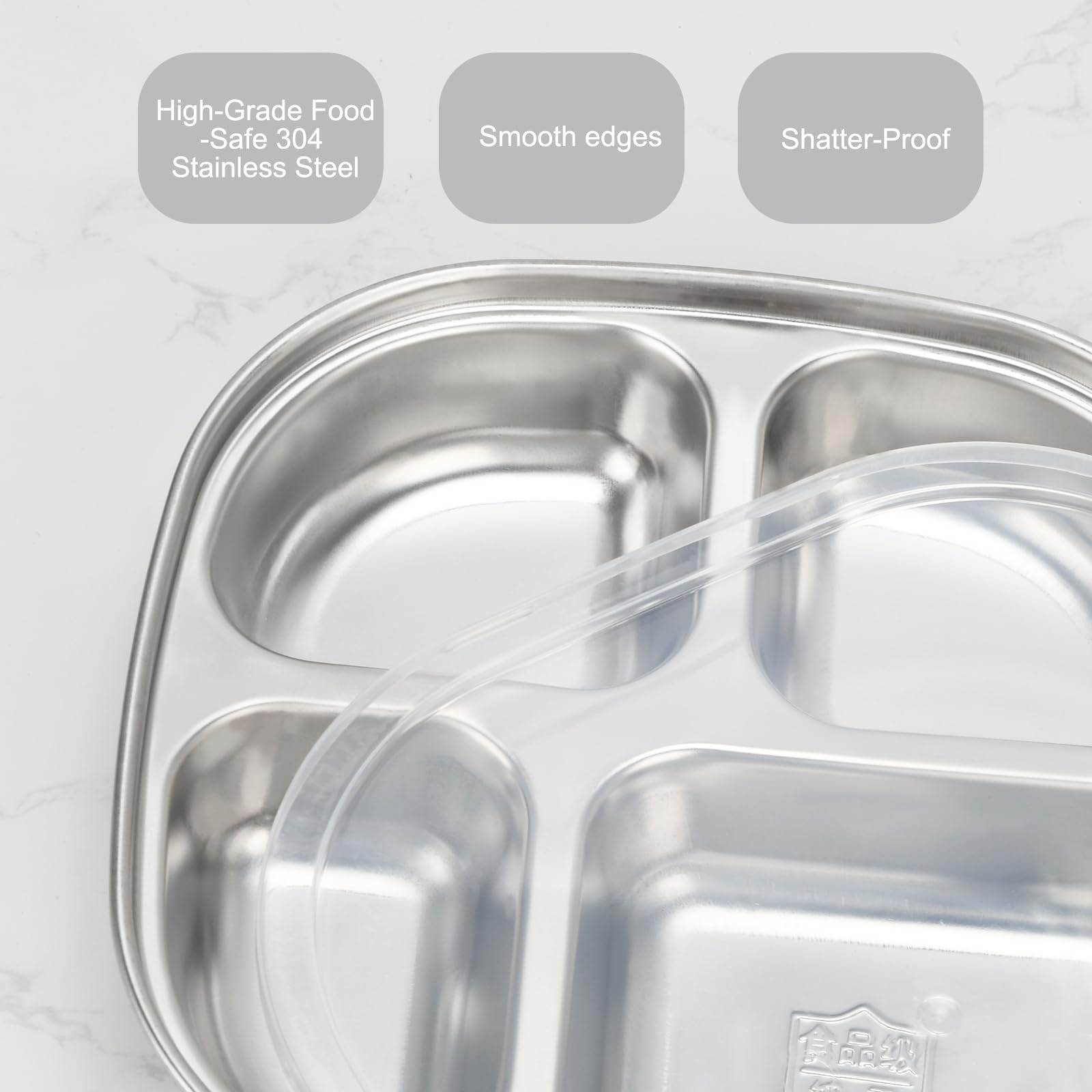 BPA-free stainless steel plates for adults and kids