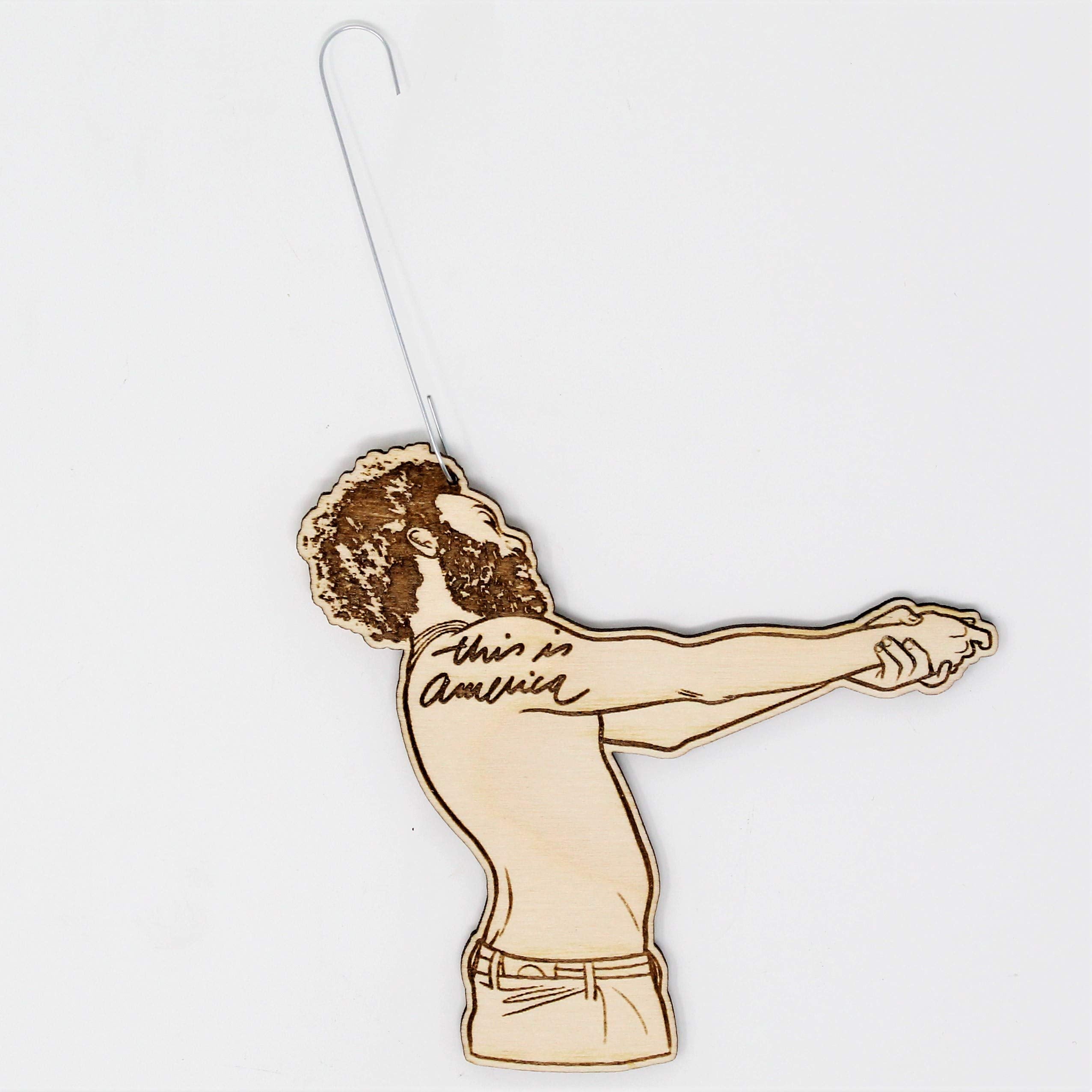 Giftable ornament birch wood hanger 3x3 inches