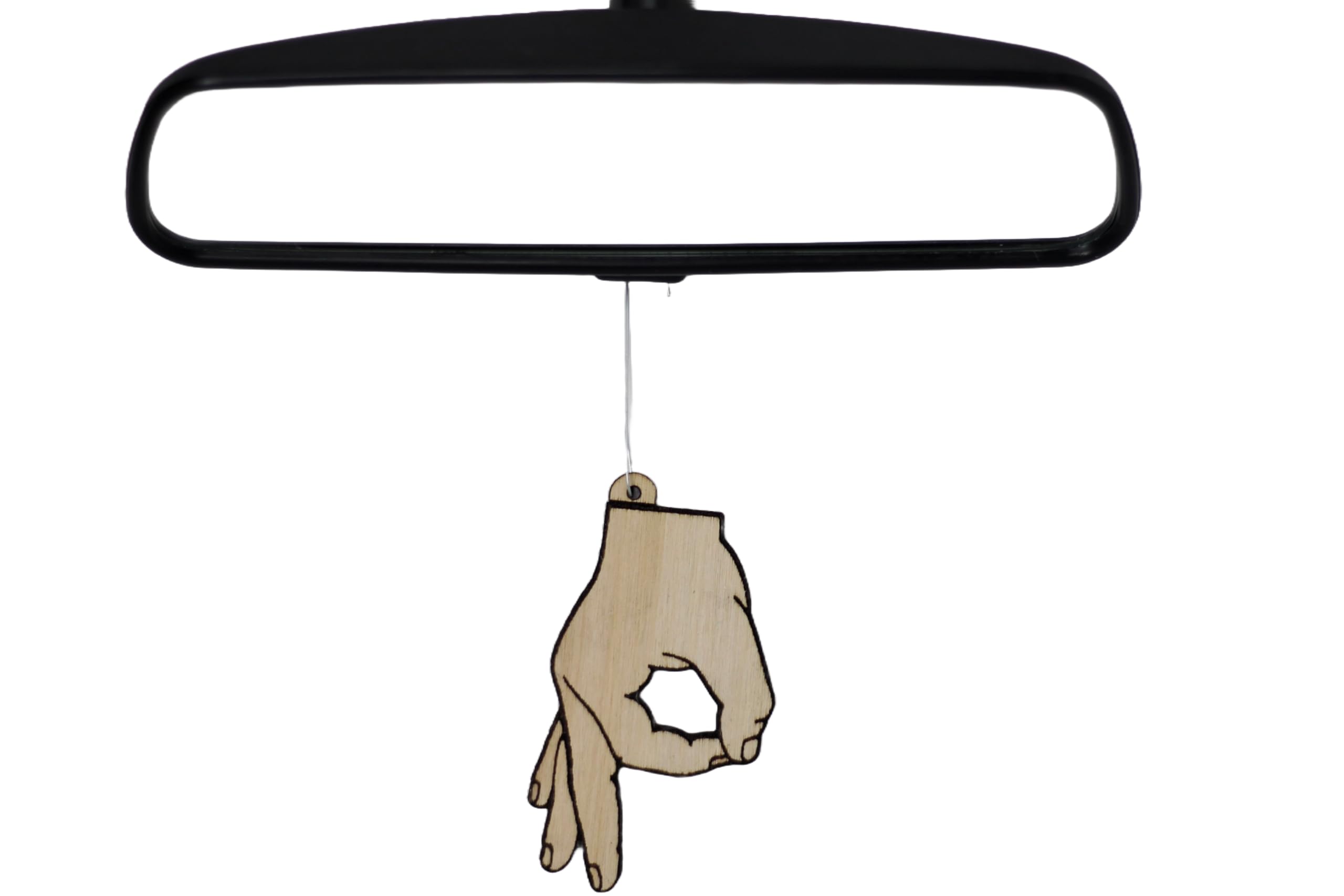 3-inch wood ornament with hanger