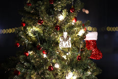 Portland studio birch wood ornament ready for display