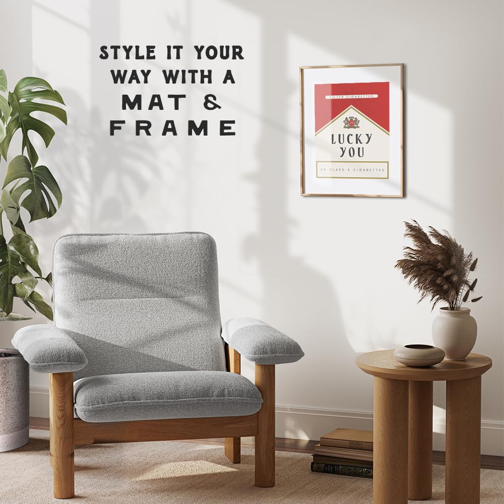 Positive quotes wall art print from Lucky You