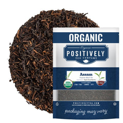 Positively Tea Organic Assam TGFOP Black Tea loose leaf 16 Ounce package