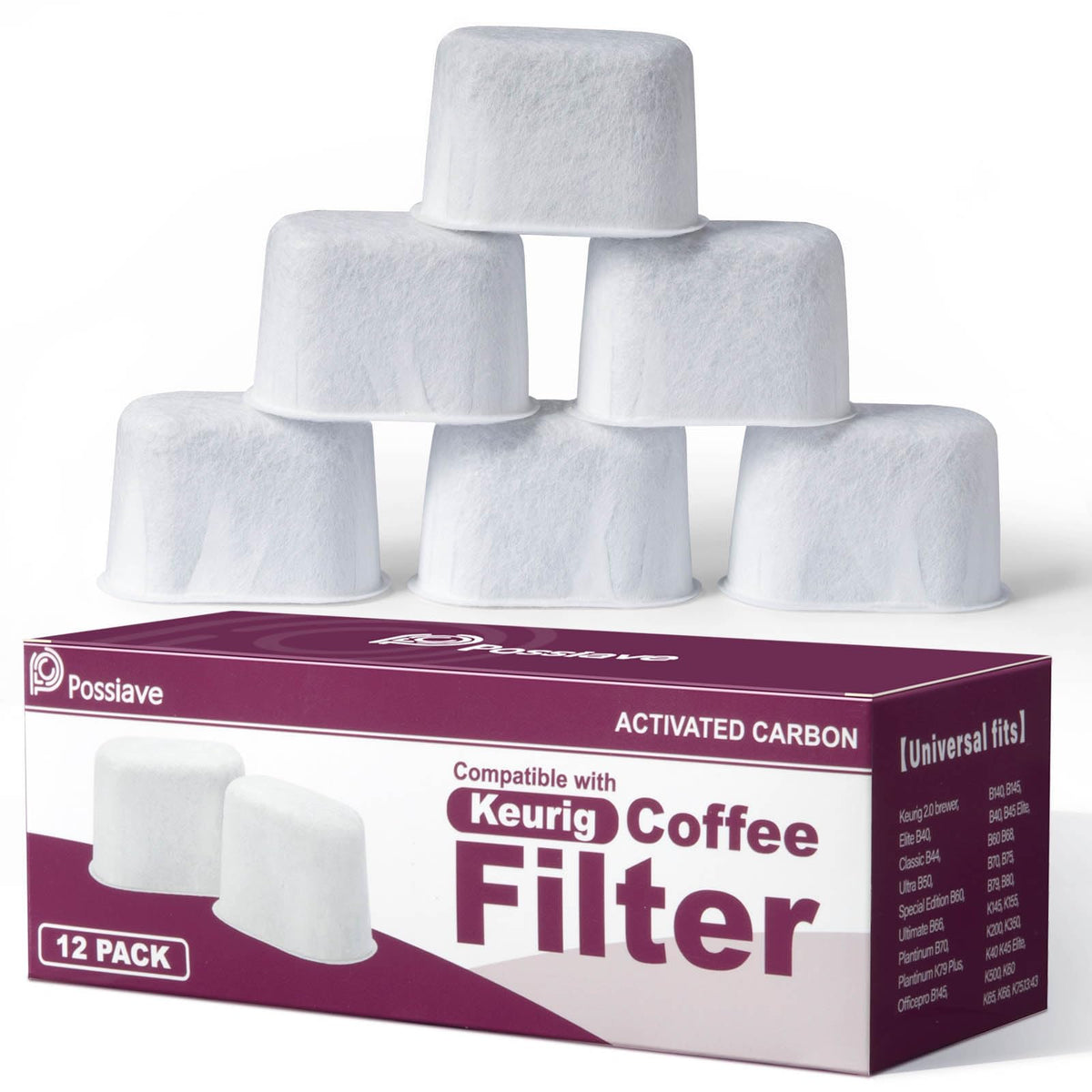 Possiave Keurig water filters 12 pack for Keurig machines