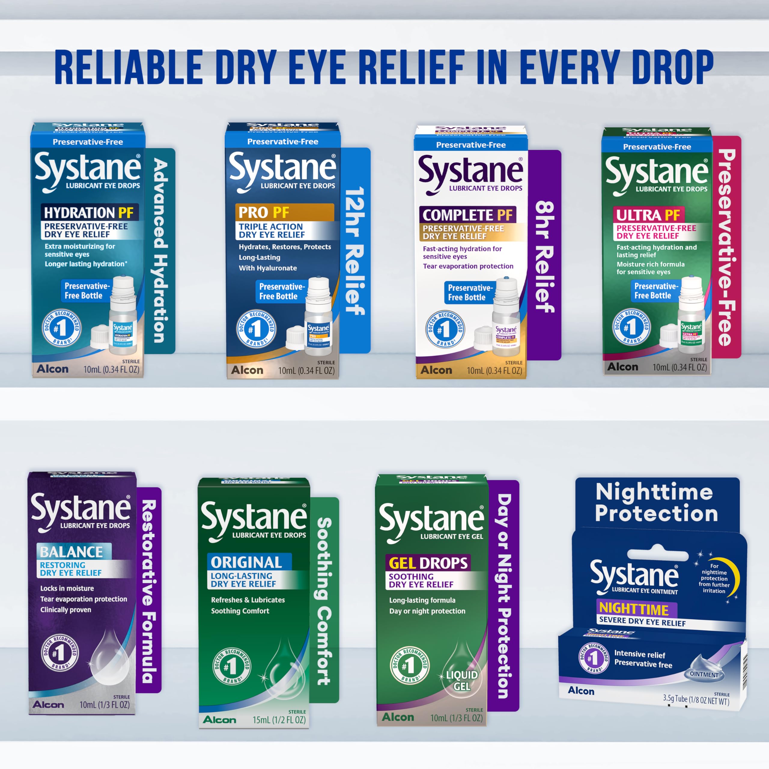 Soft contact lens compatible Systane Hydration eye drops