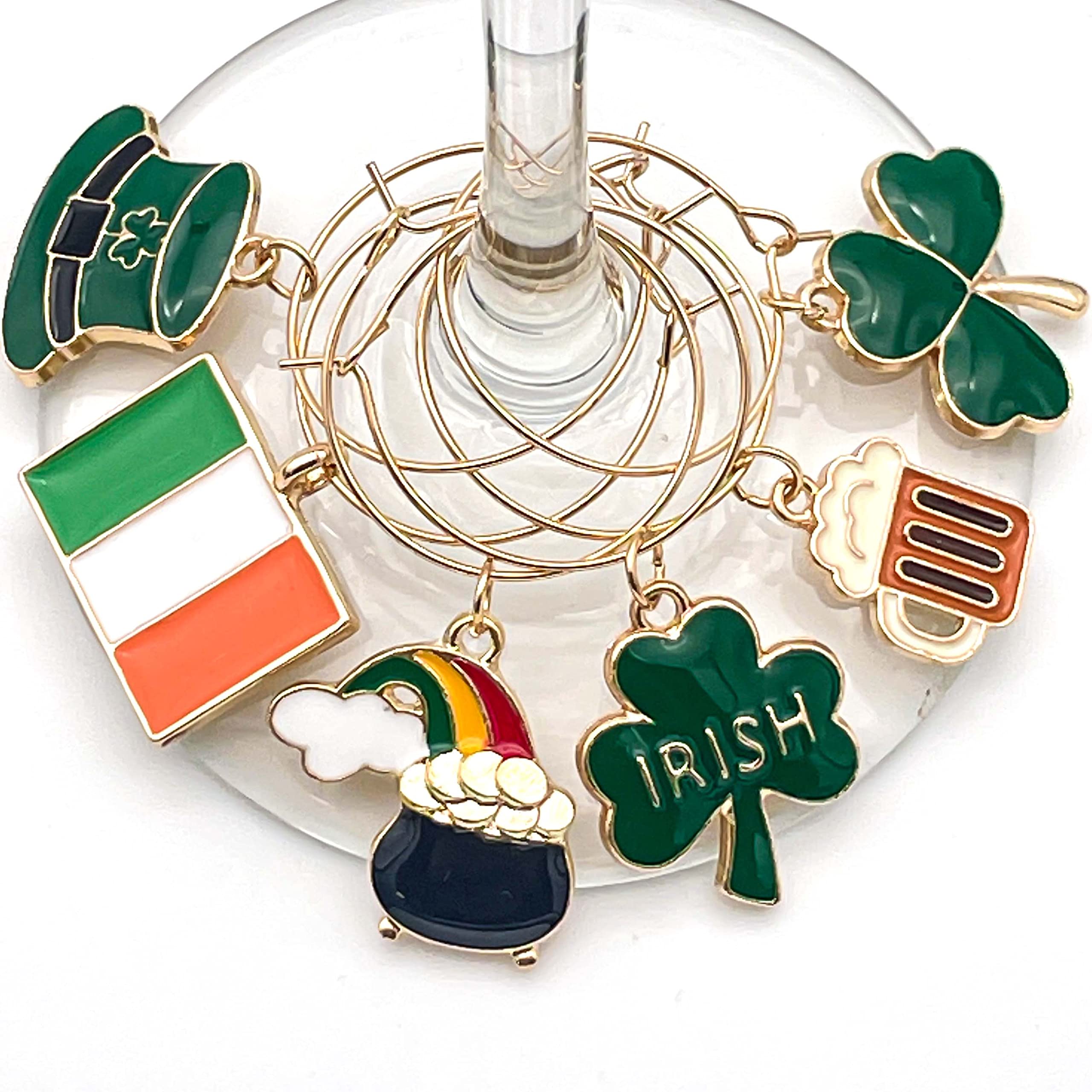 Serendipity Irish Wine Glass Charms gift box packaging