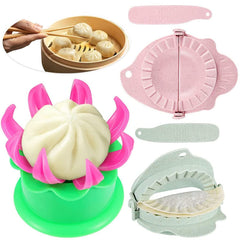 Potchen bun maker set with steamed bun mold and dumpling molds