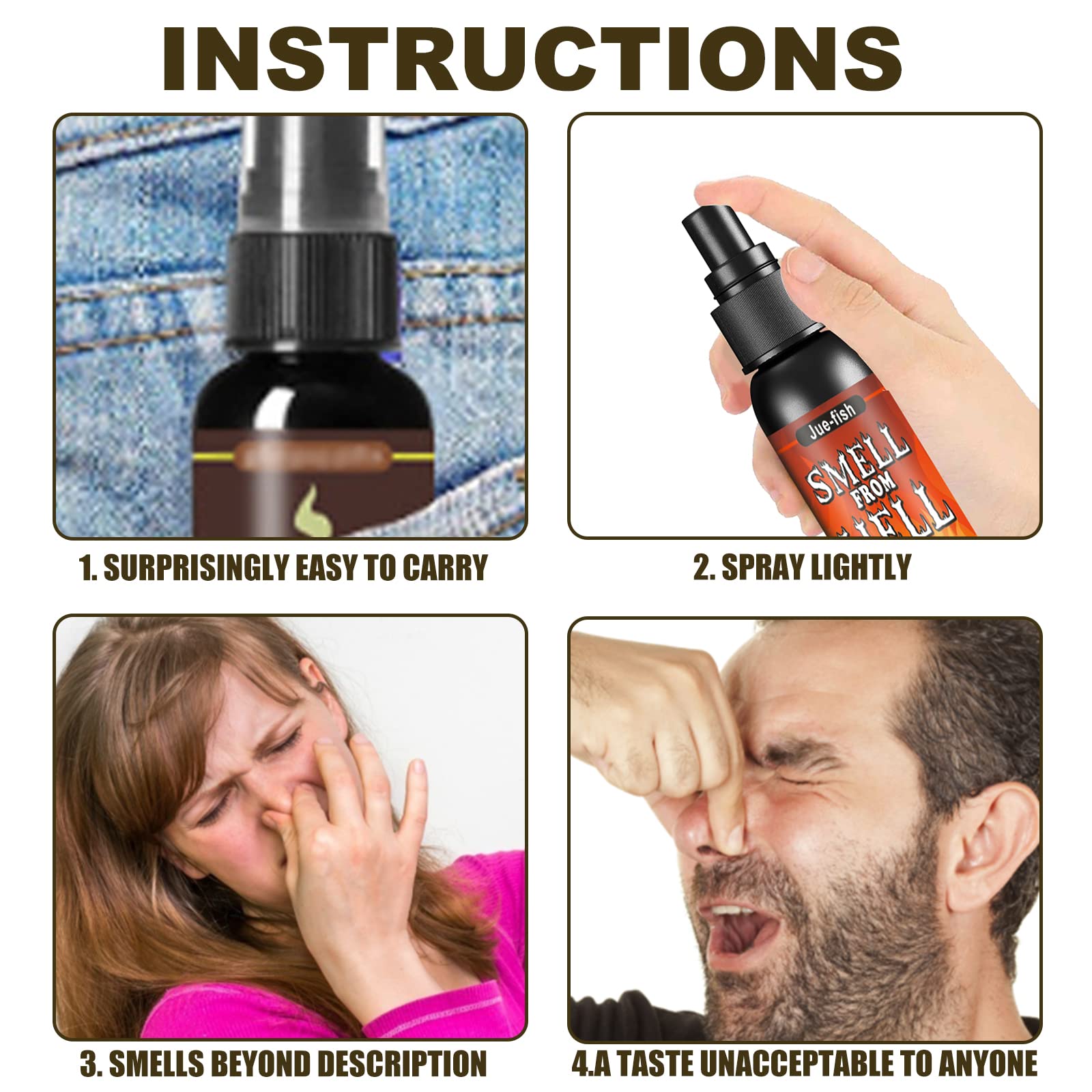 Non toxic prank spray designed for adults or kids