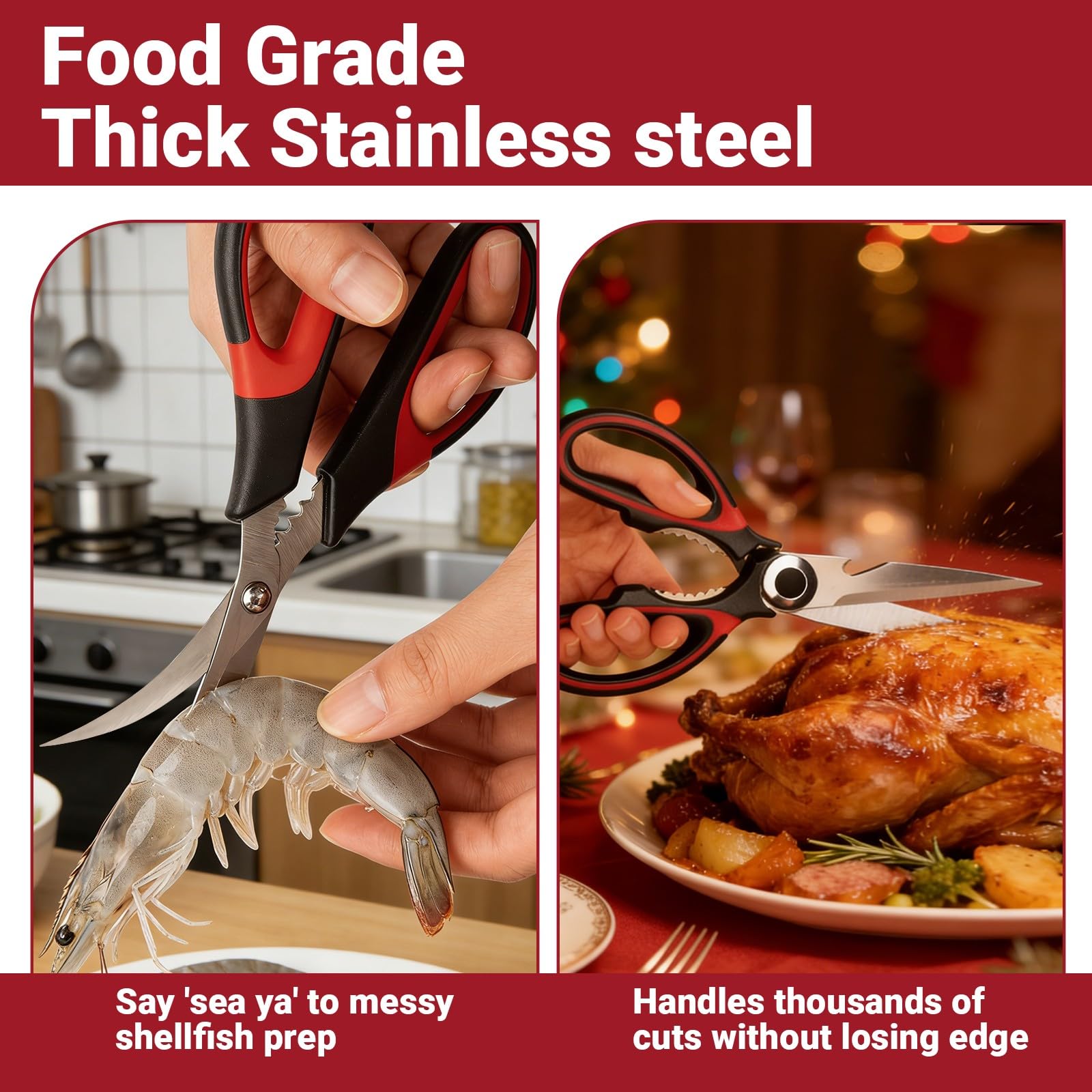 PP material handles rust-proof stainless steel blades