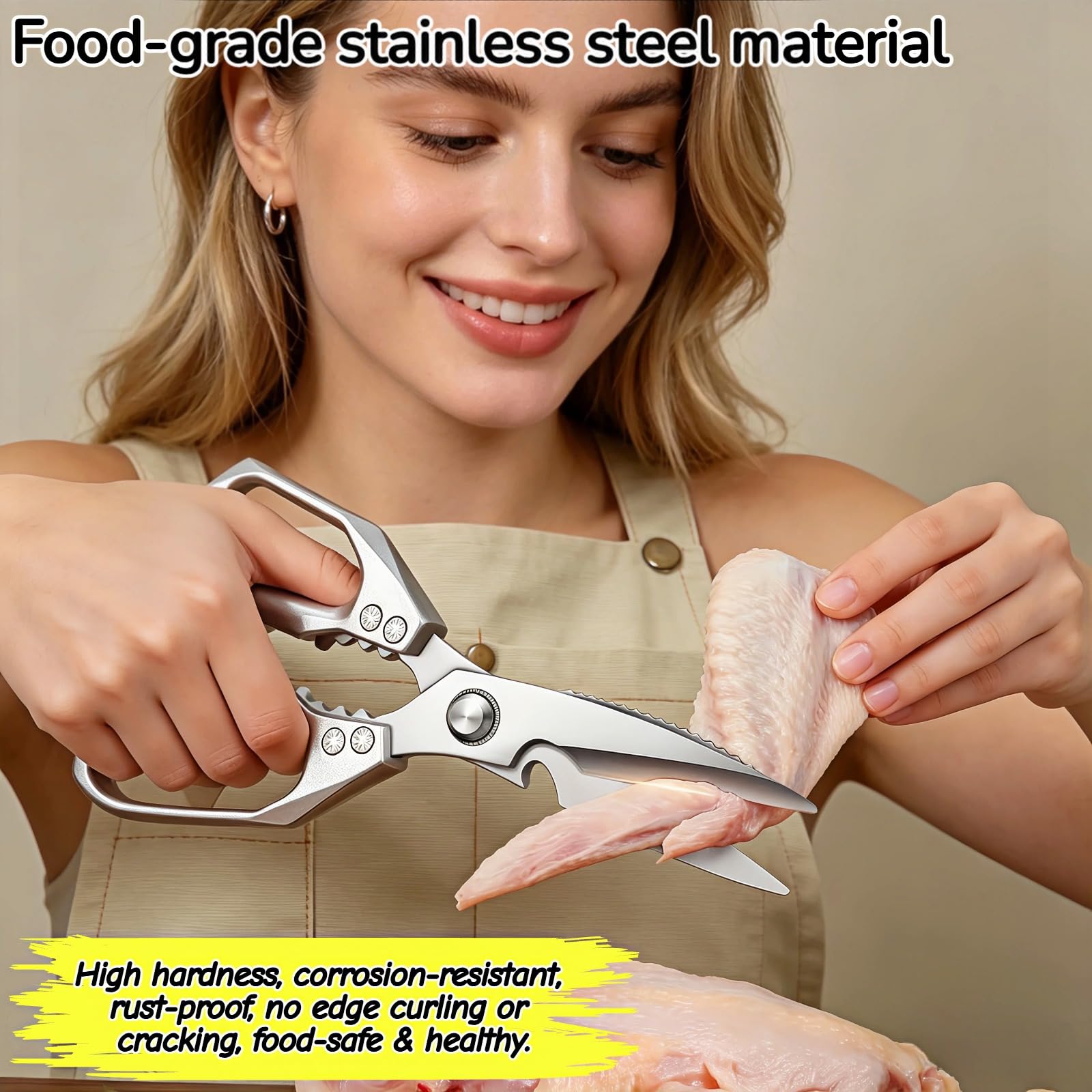 poultry scissors stainless steel blades image