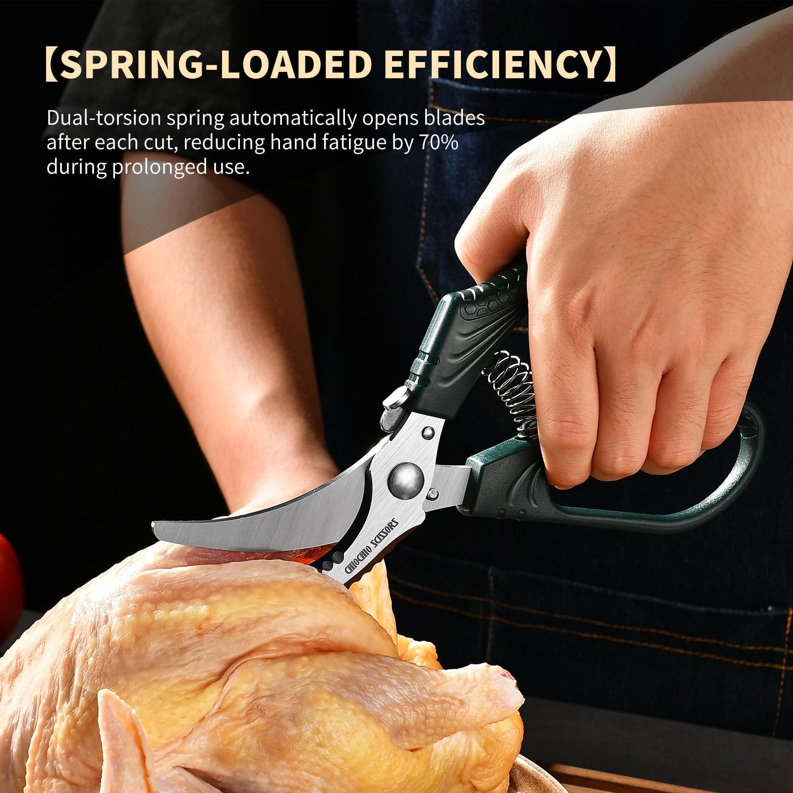 Poultry Shears Heavy Duty serrated teeth feature
