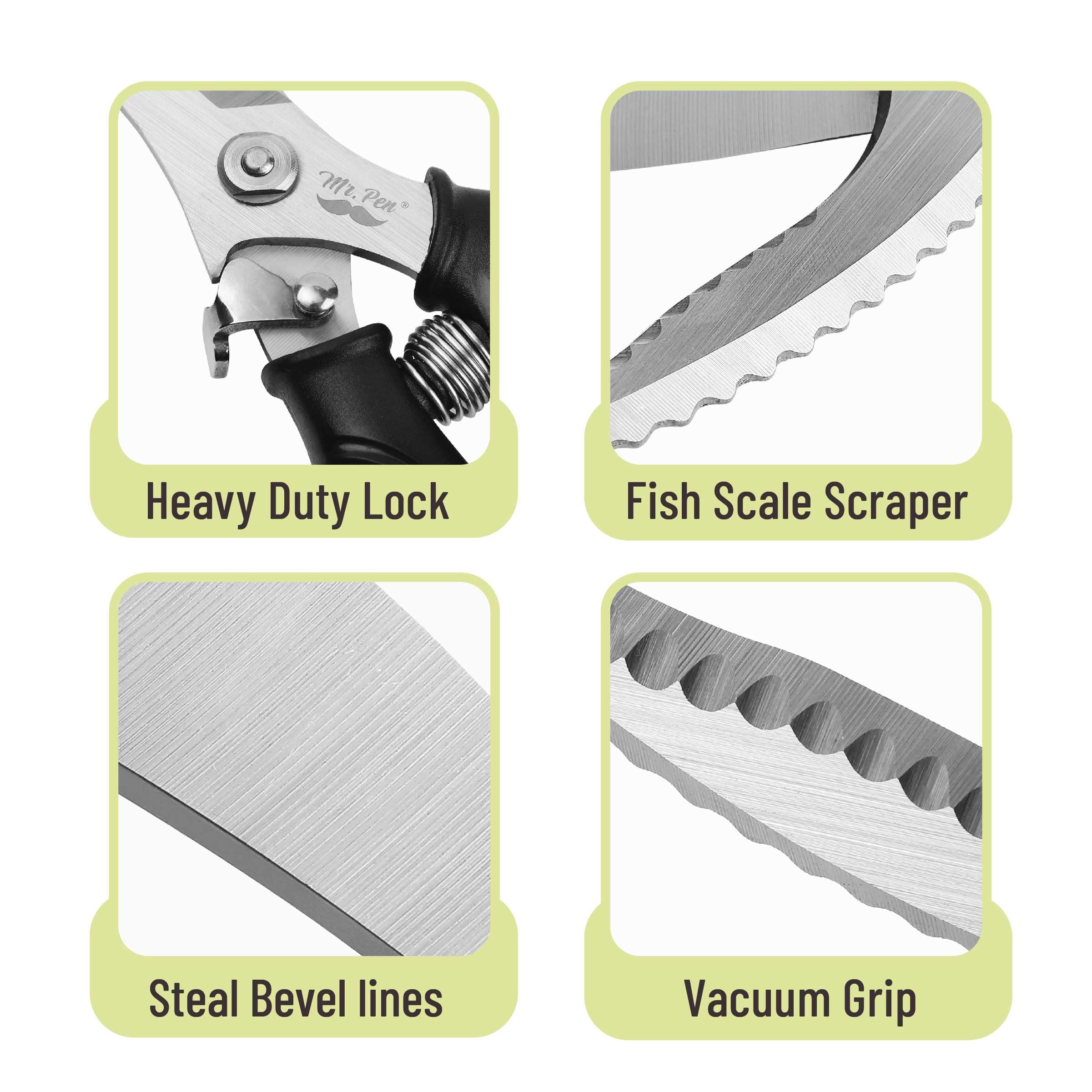 Ergonomic non-slip handle on poultry shears
