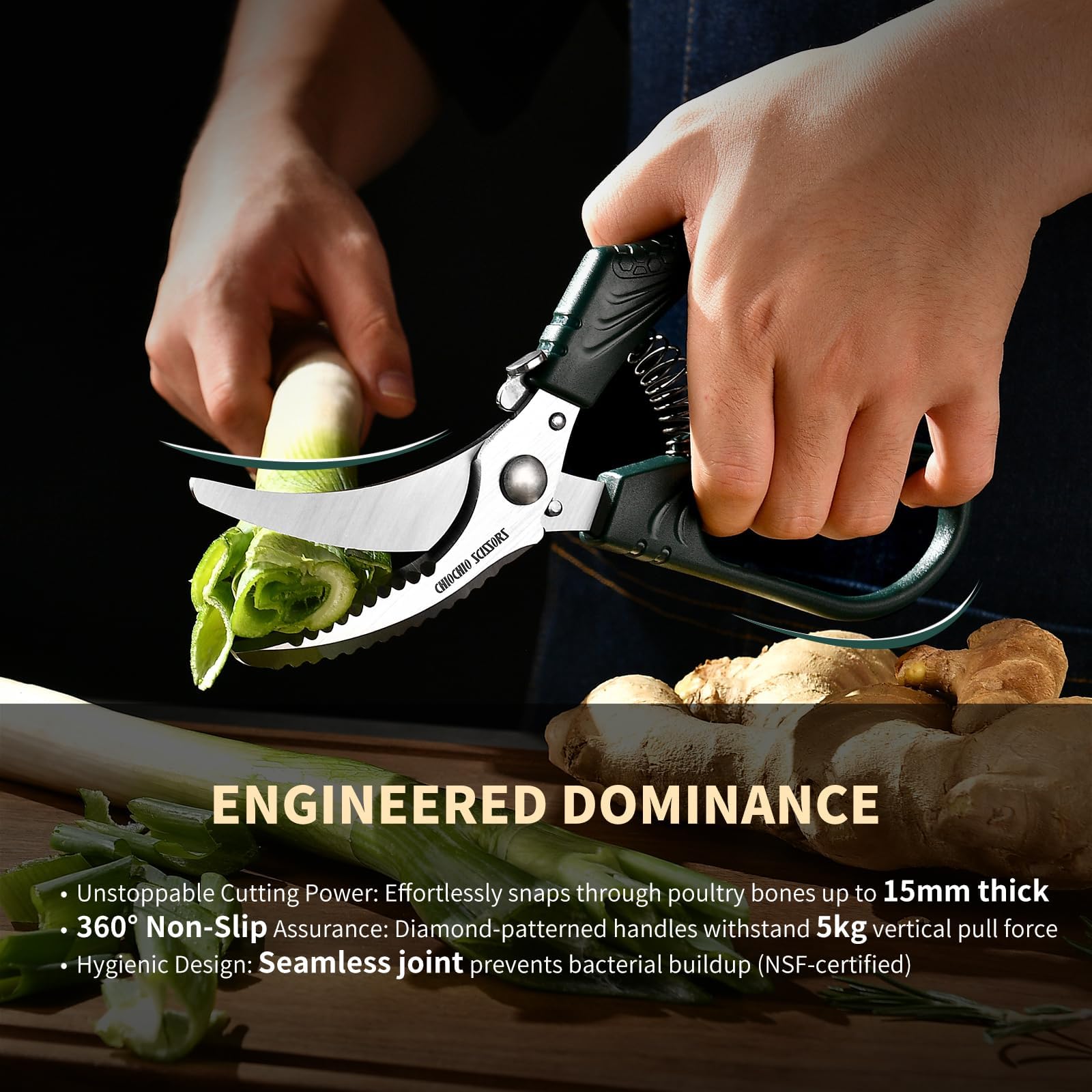 Poultry Shears Heavy Duty used to cut bones and meat