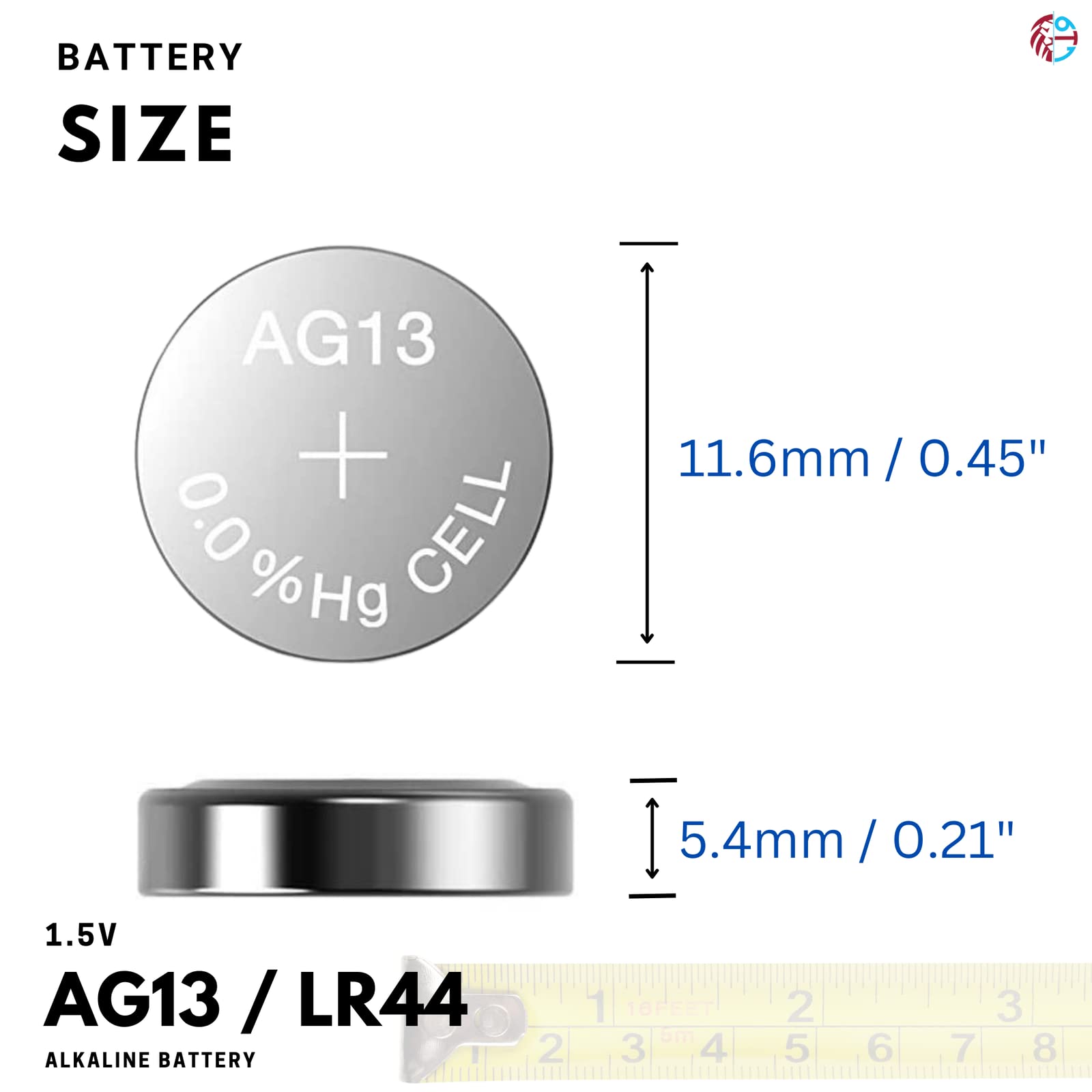 Pack of PoundMax LR44 1.5V battery page closeup