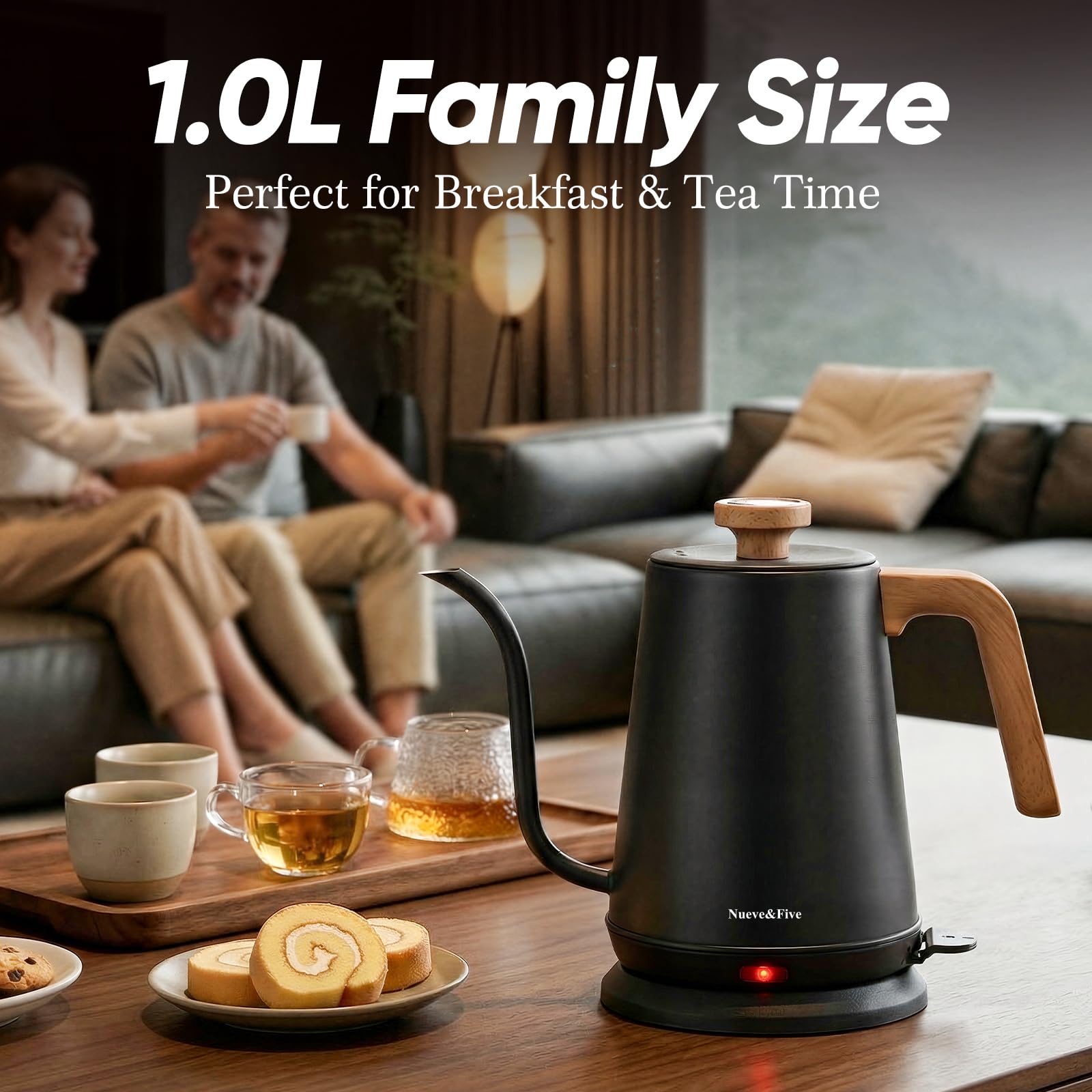 Pour-over gooseneck kettle thermometer 1-0l