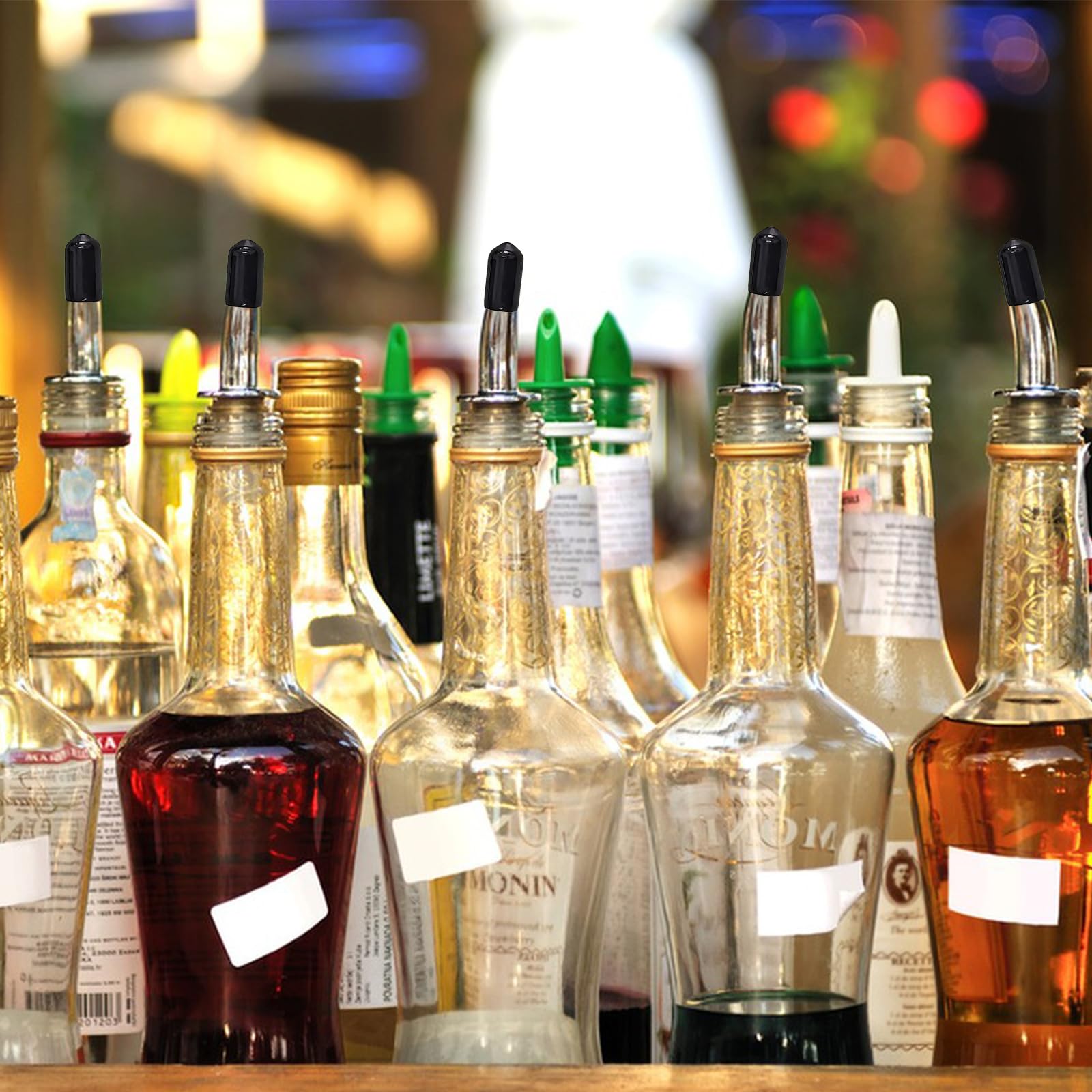 Rubber pour spout covers designed for home bars and kitchens