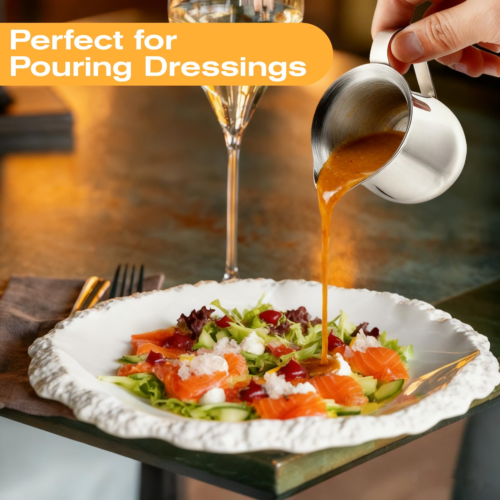 Drip free spout creamer pitcher