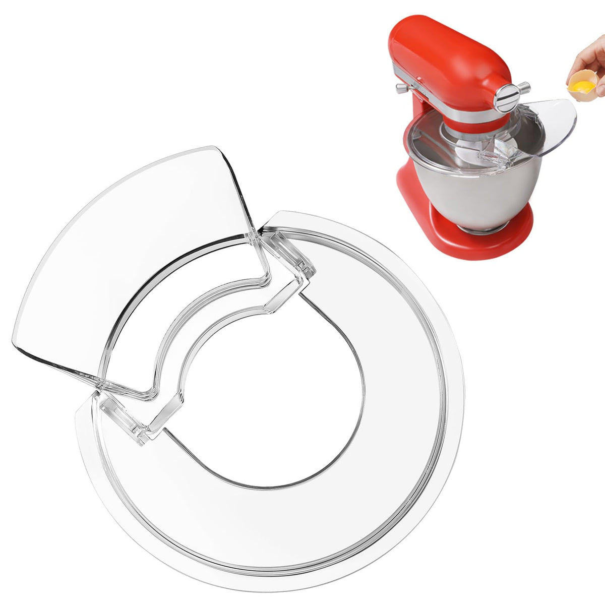 Pouring Shield for KitchenAid Mixer with removable pouring chute