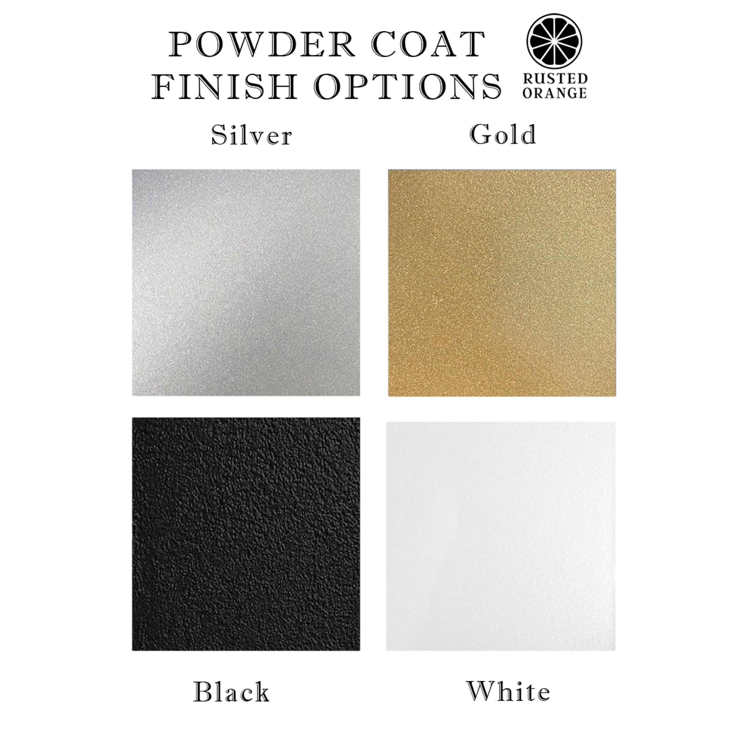 Powder coated gold finish option