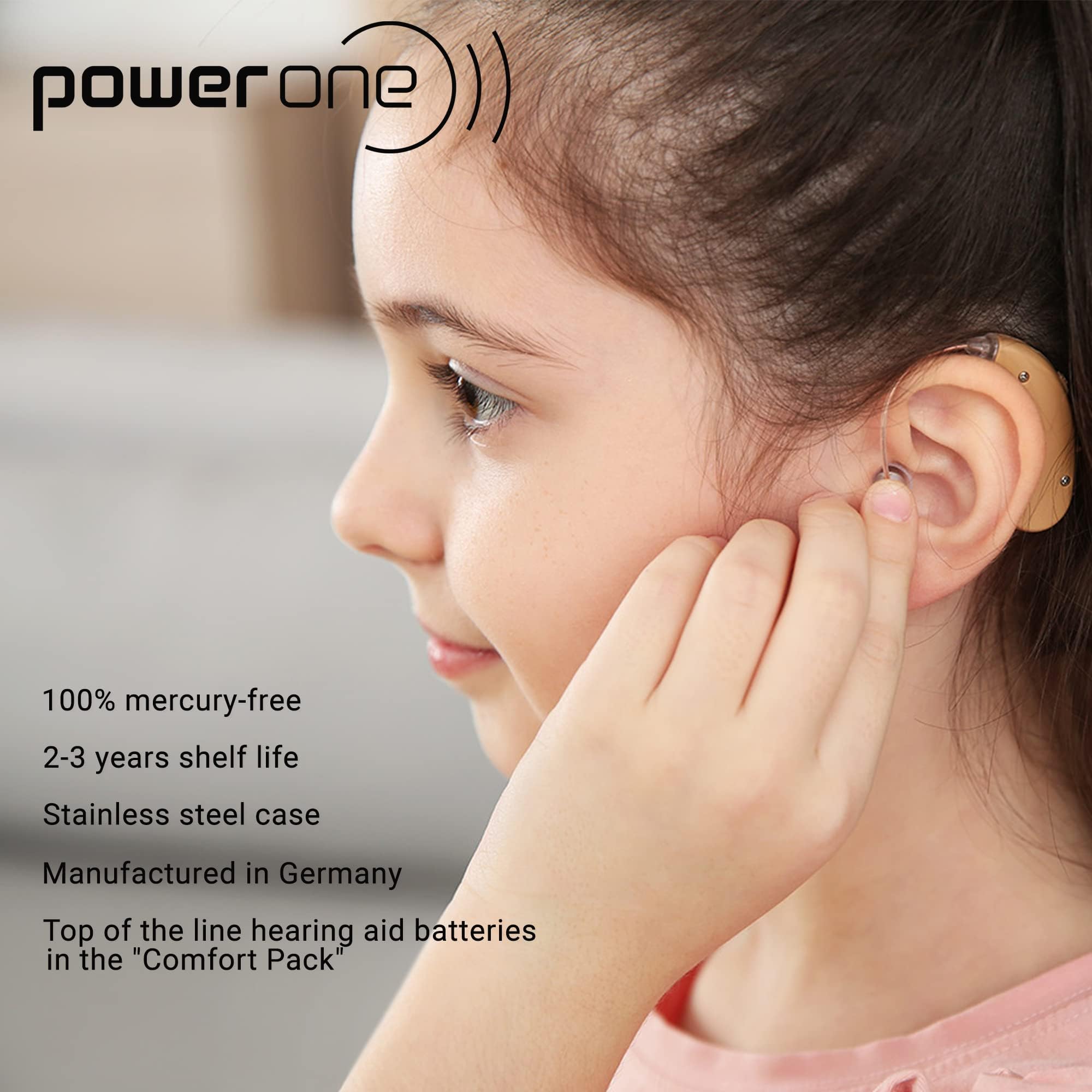 Power One battery size 10 hearing aid 60-pack box