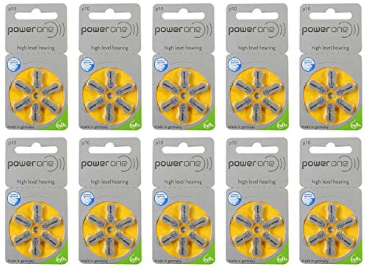 Power One hearing aid battery size 10 product packaging