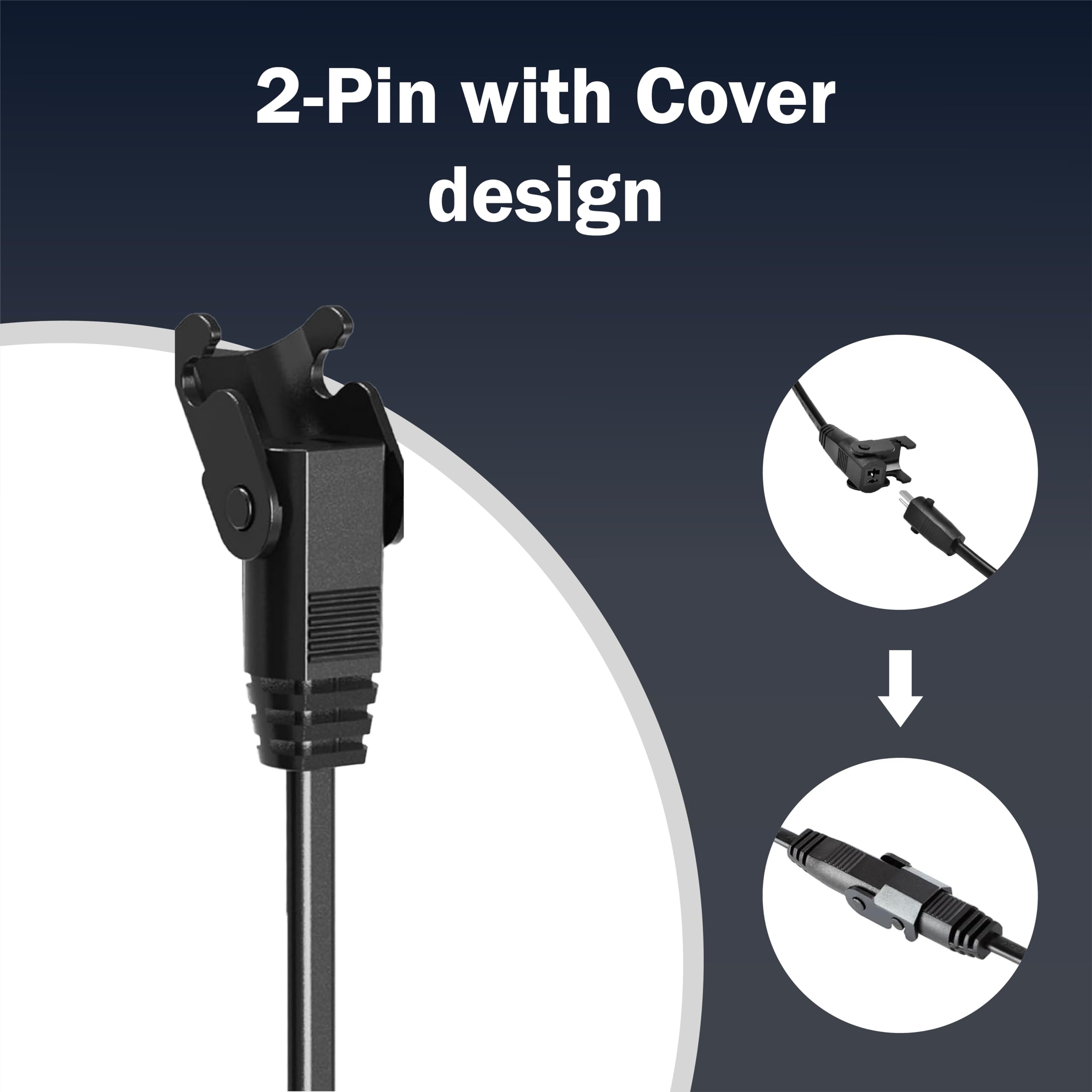 2-pin flat round connection compatible recliner transformer