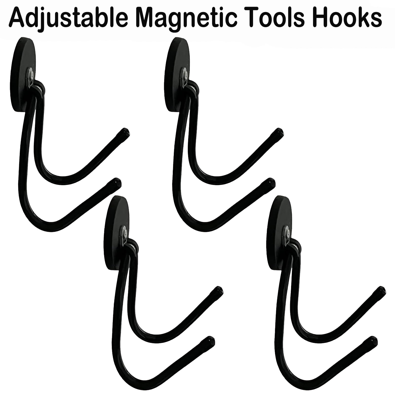 Power Tool Organizer Rack with magnetic hooks in use