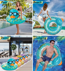36 inch POZA inflatable duck pool float with repair patch