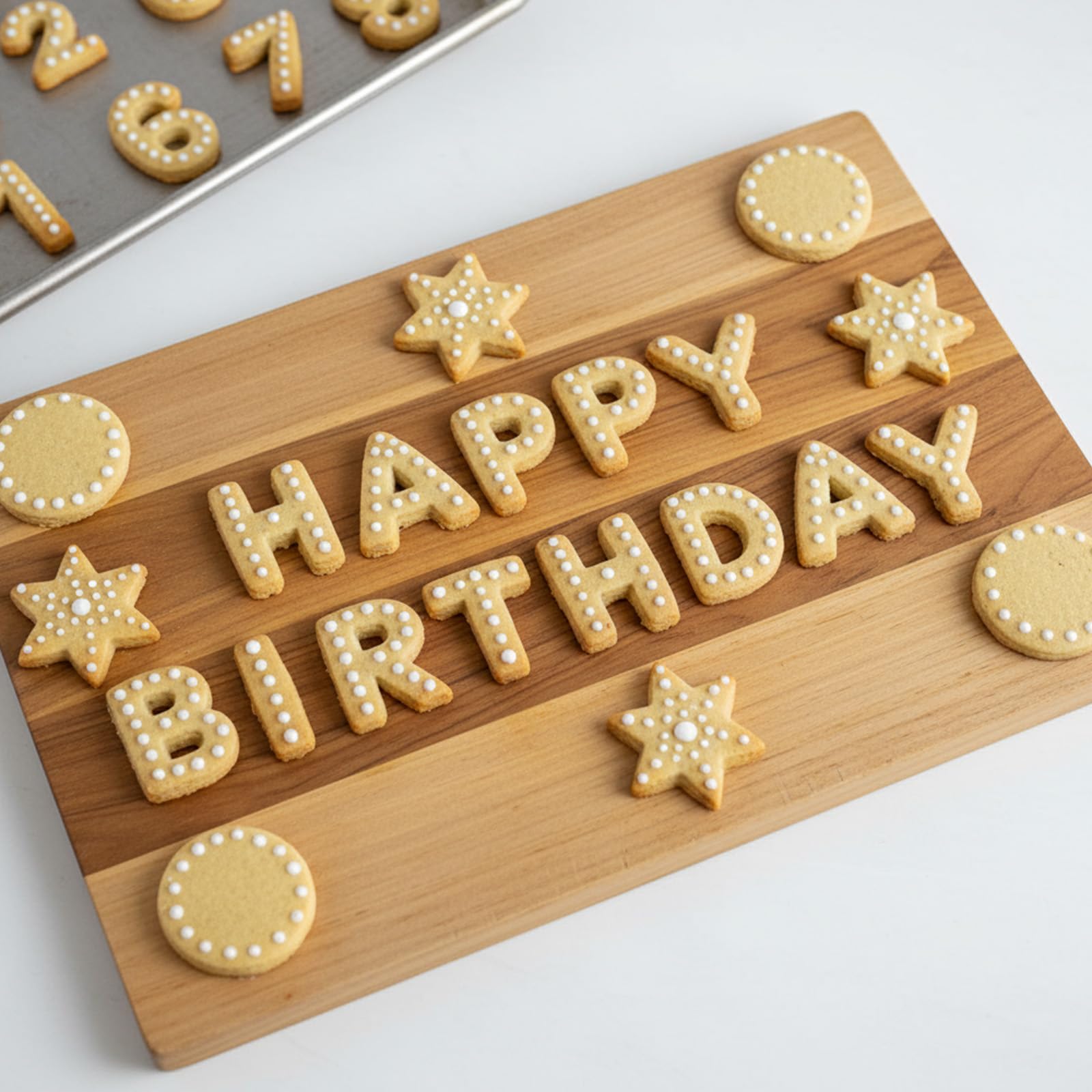 Educational tools for literacy and arithmetic with Alphabet Playdough Cutter Set