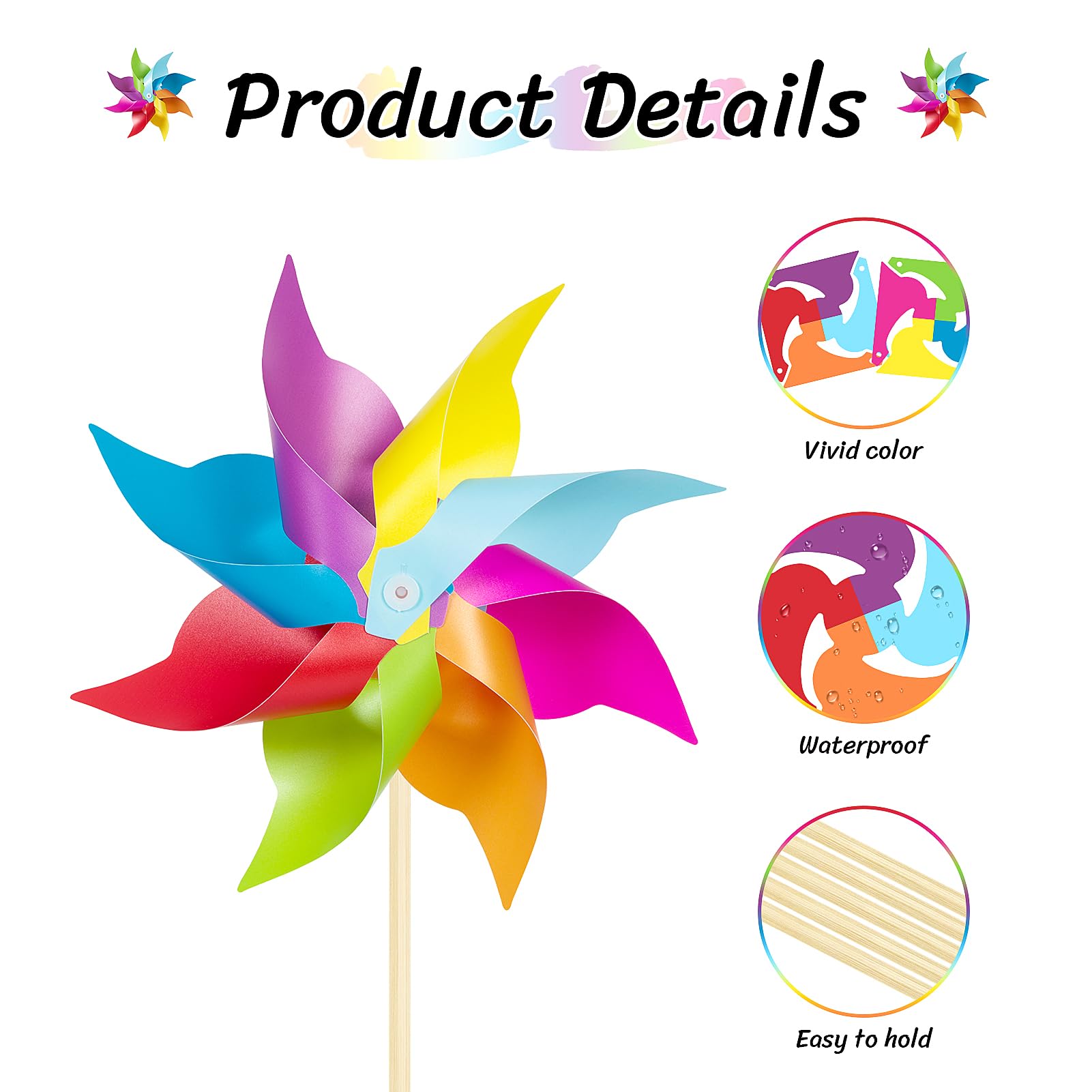 Colorful yard decorations for rainbow party setup