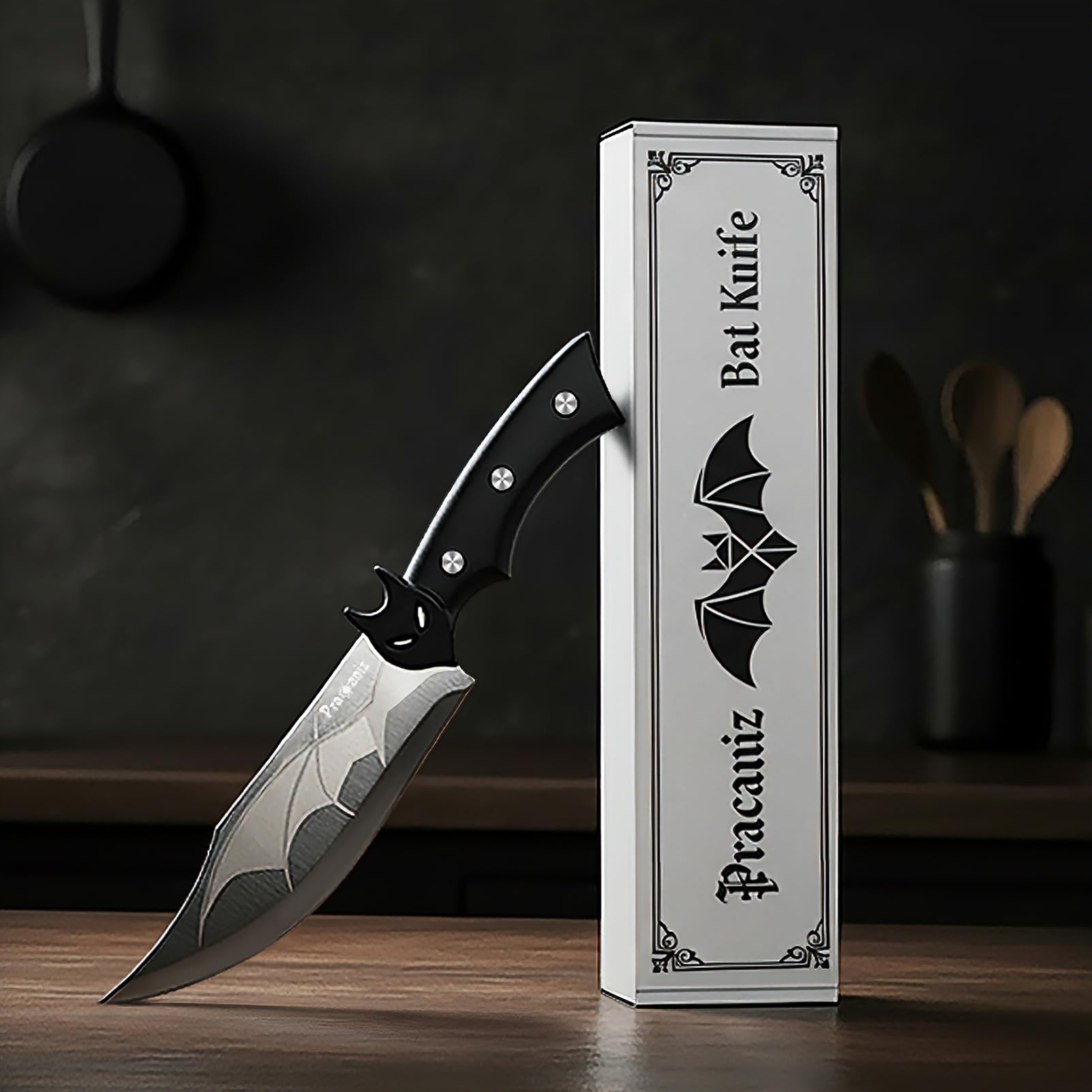 Pracaniz Bat Design Kitchen Knife packaging image