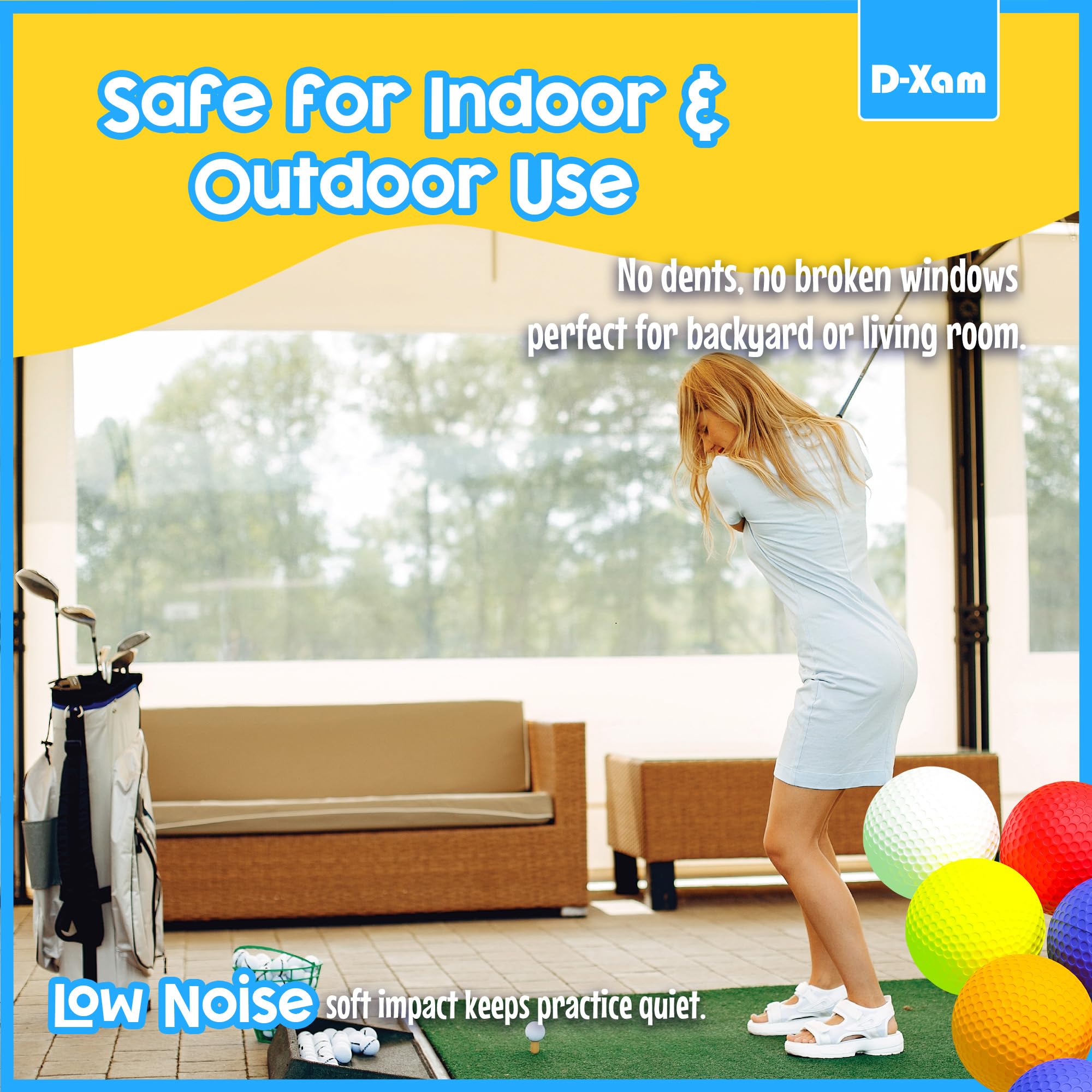 Safe backyard indoor office foam golf balls
