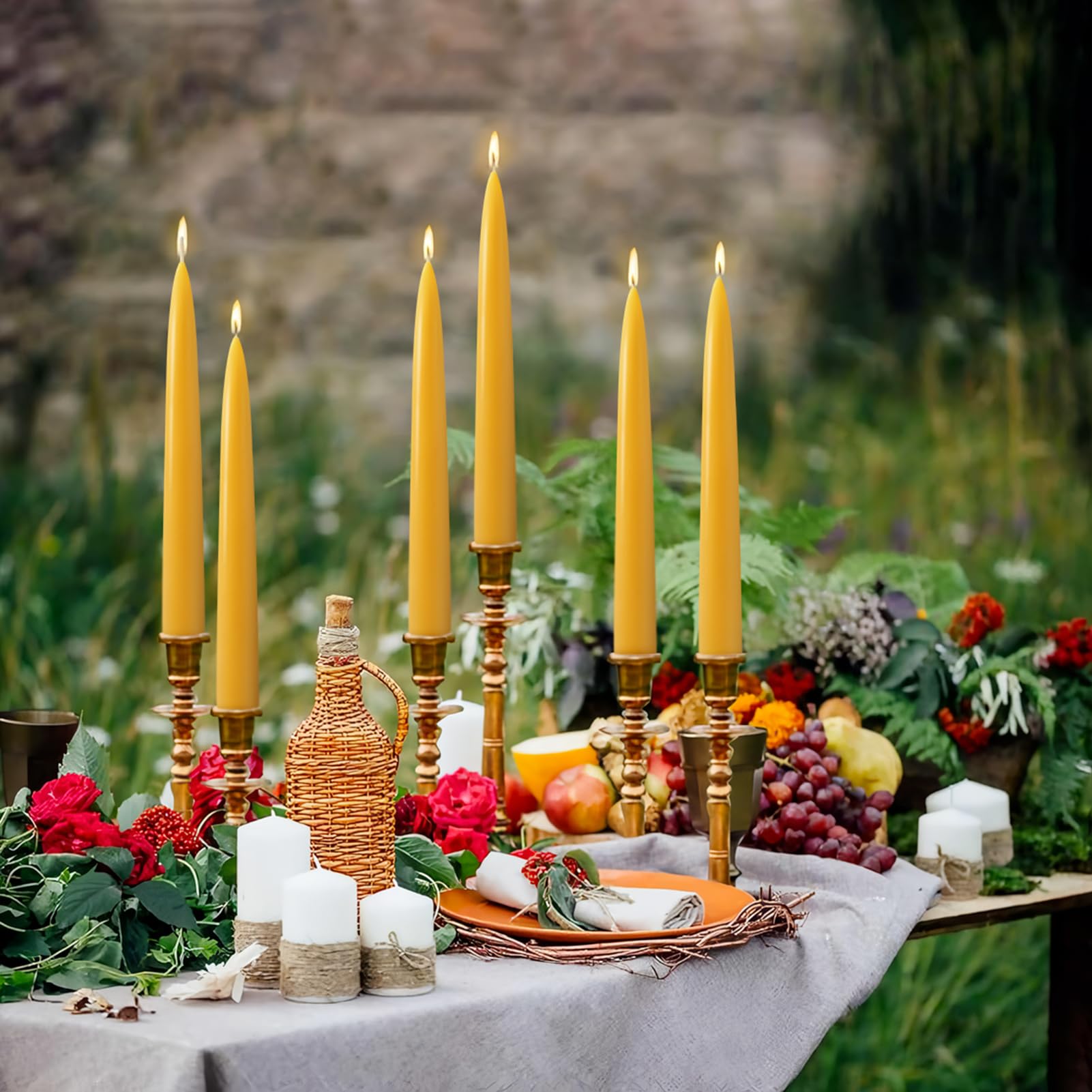 Prayer church wedding beeswax taper candles