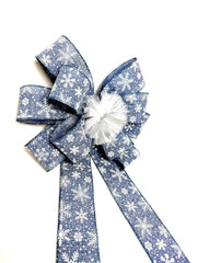 Handmade in USA Art of Bows snowflake bow wired edging
