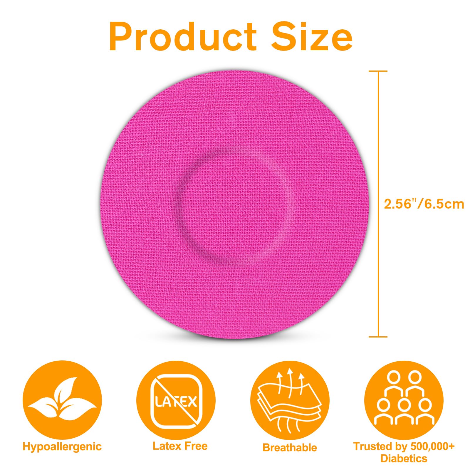 Pre-cut backing paper for easy Libre 3 sensor cover application