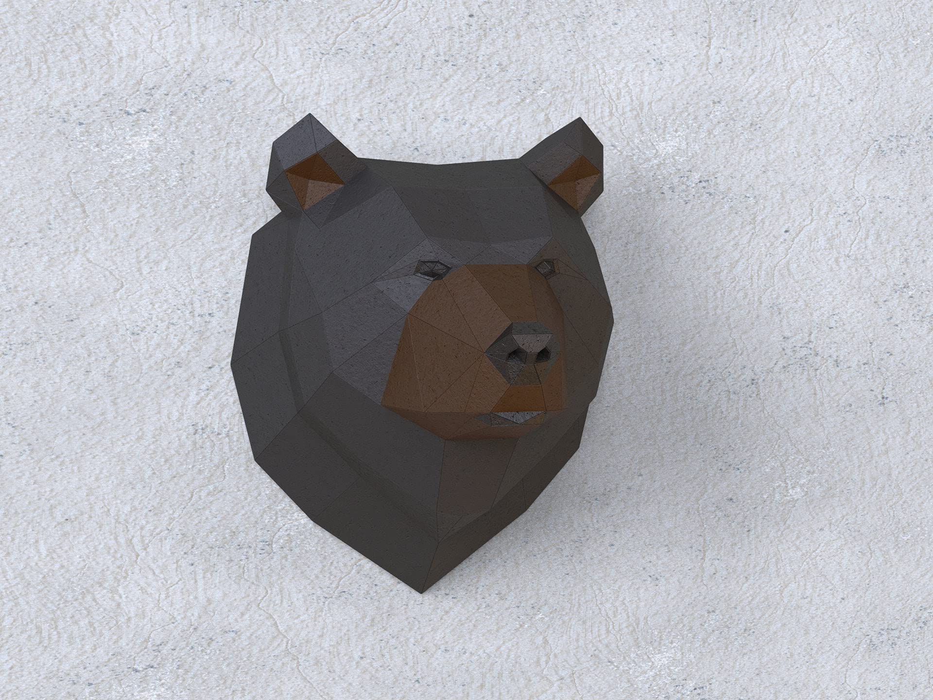 Pre-cut corrugated cardboard support for Grizzly Trophy papercraft