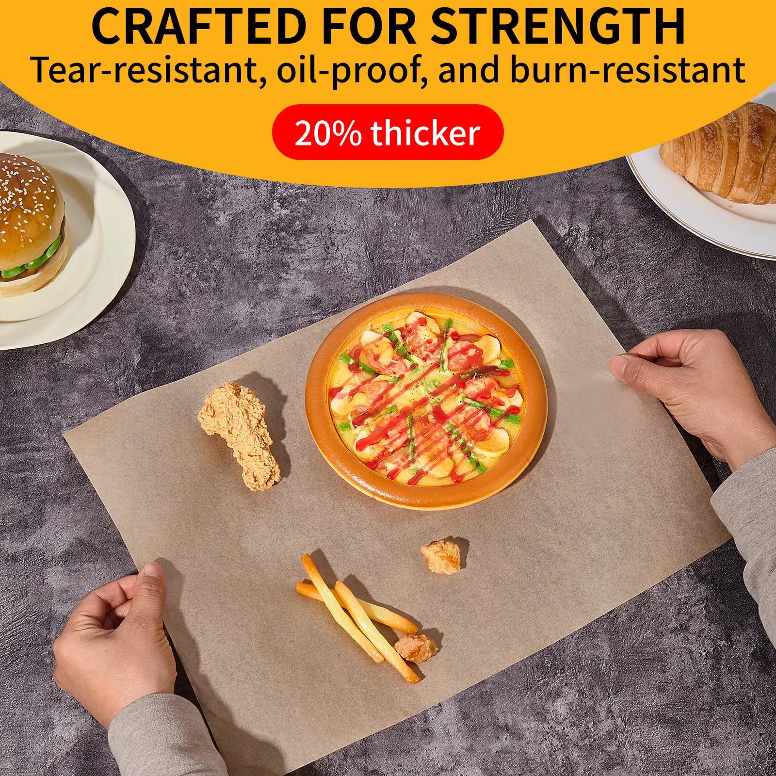 heat resistant parchment paper up to 450°F for ovens microwaves air fryer