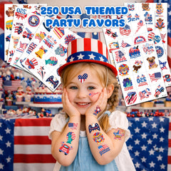 Pre-cut patriotic tattoo sheets for easy application