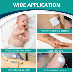 Pre-cut transparent film dressing for easy application