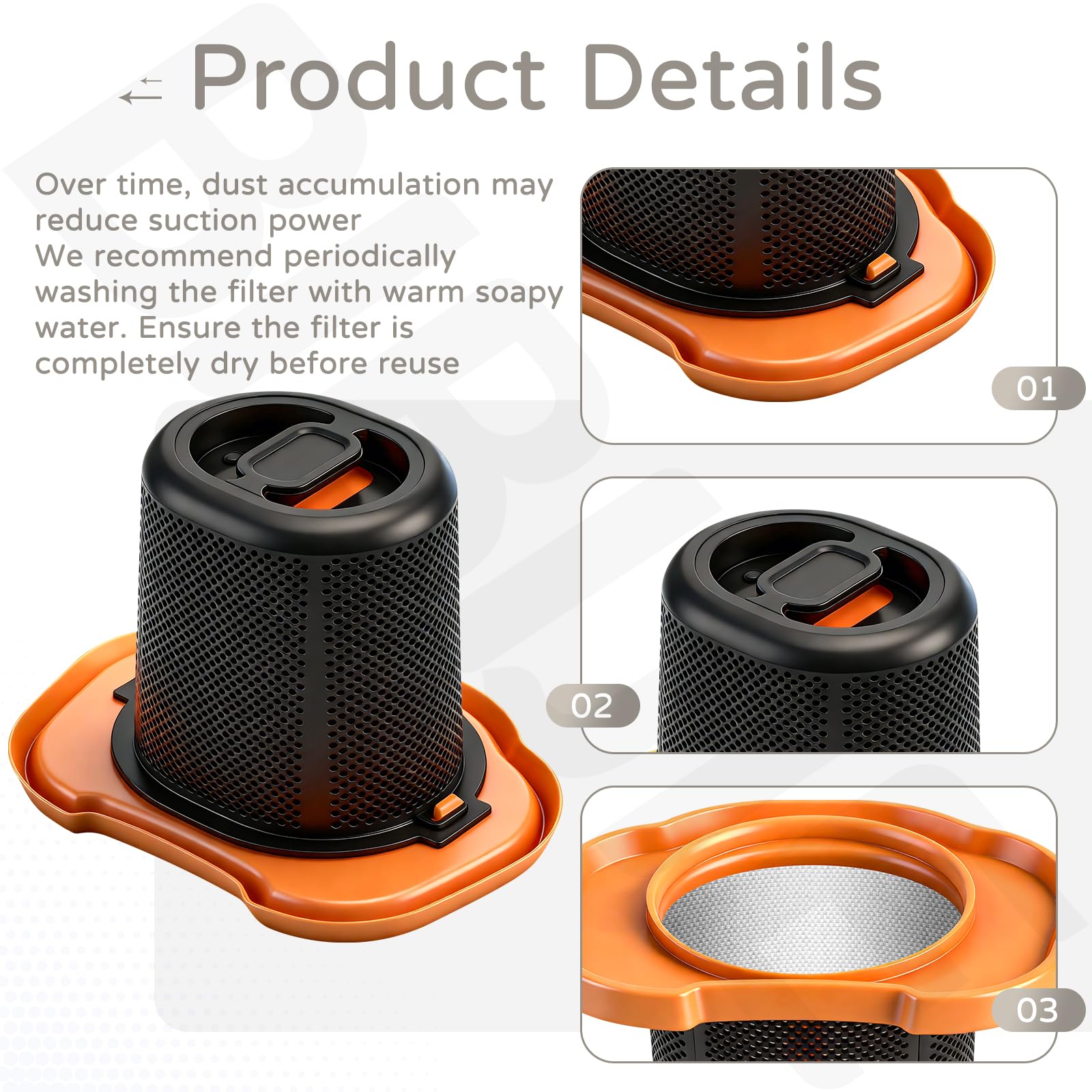 filter washing and drying guidance