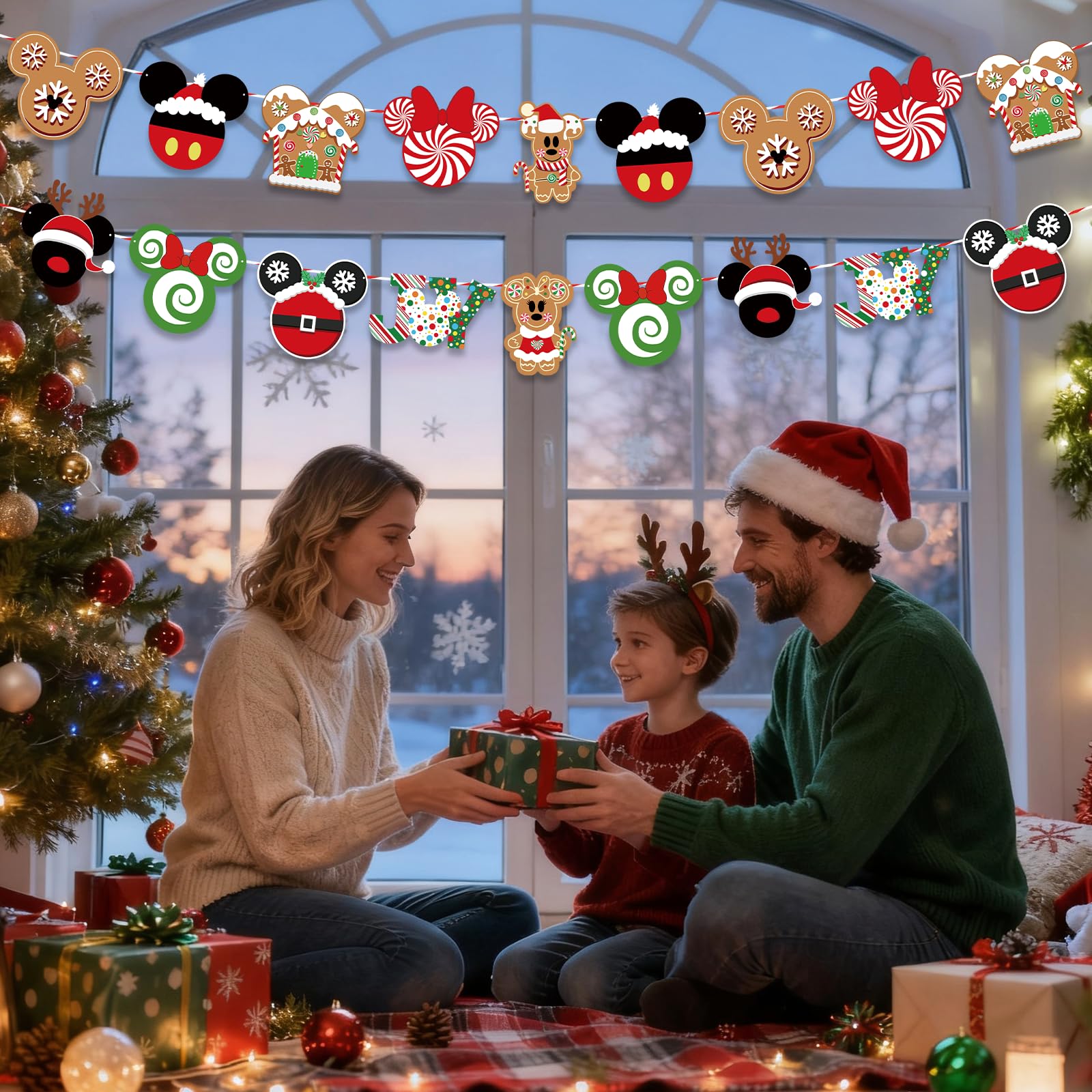 Baby shower Christmas banner suitable for festive events