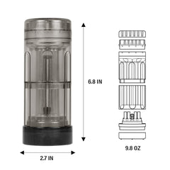 No-mess design for grinding and packing multiple cones quickly