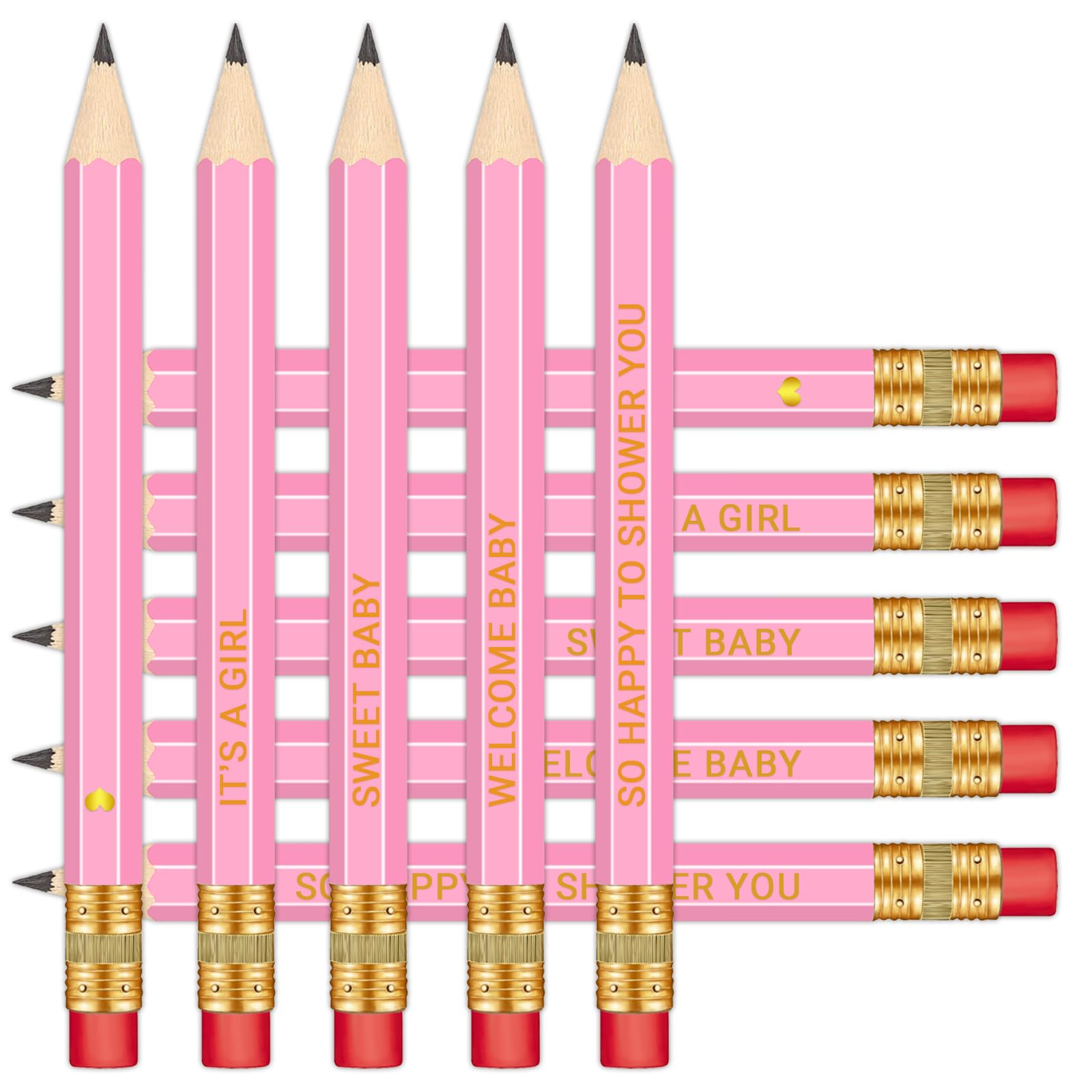 High quality 4 inch pencils for smooth writing Baby Shower
