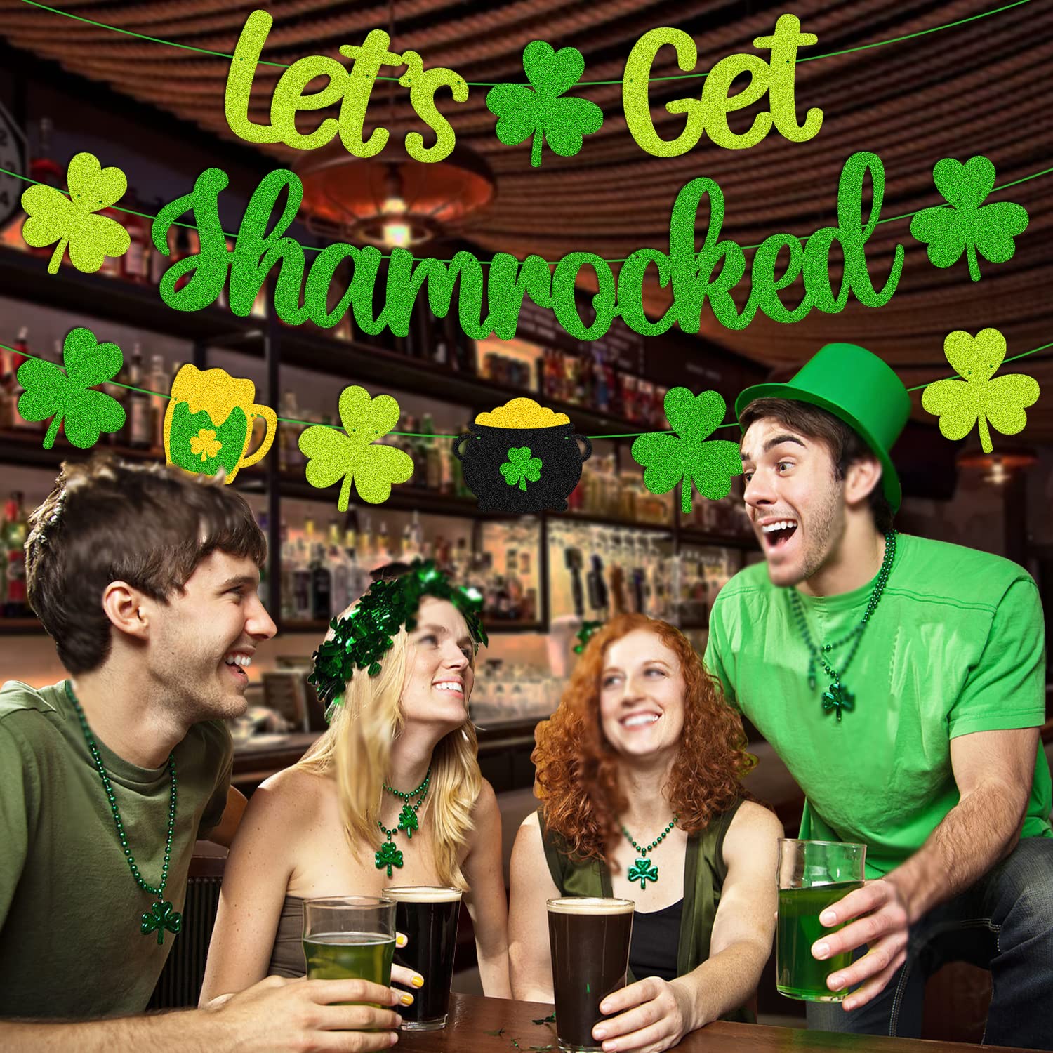 4.3 inch letter height on Lets Get Shamrocked banner