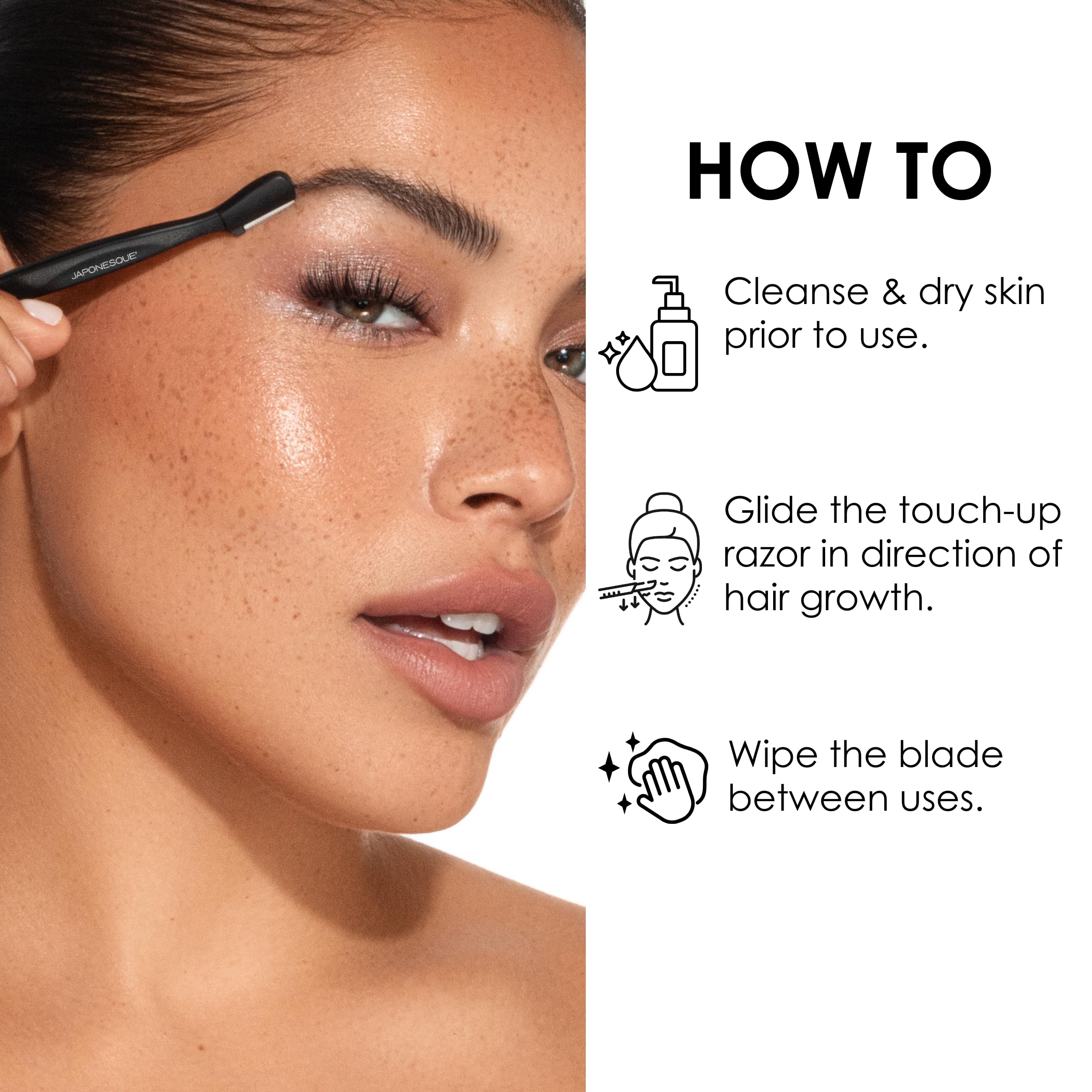 Precise blades for facial grooming in small areas