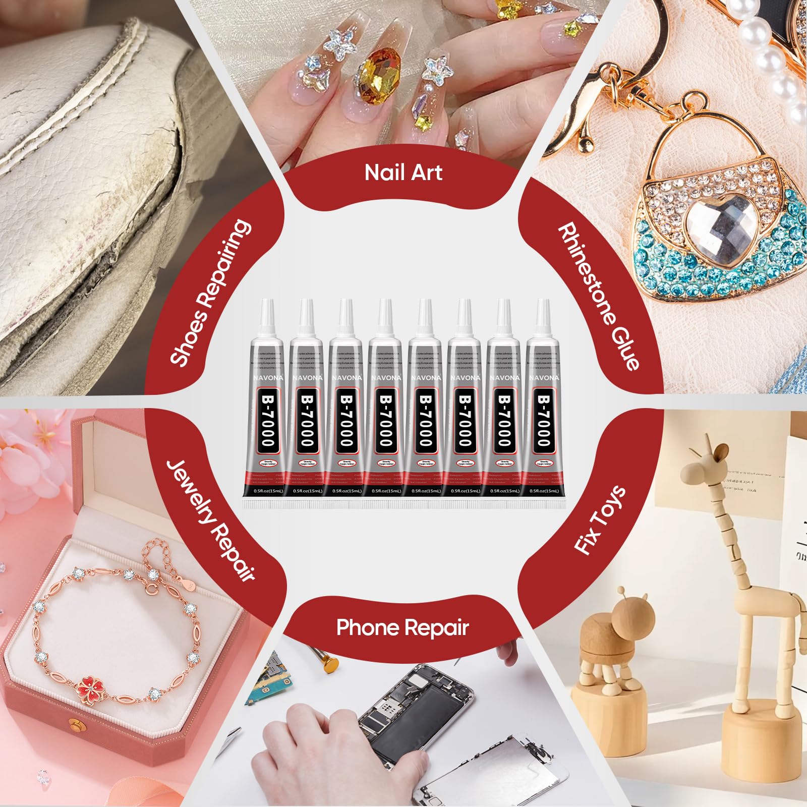 B7000 glue suitable for crystals metals glass leather and wood