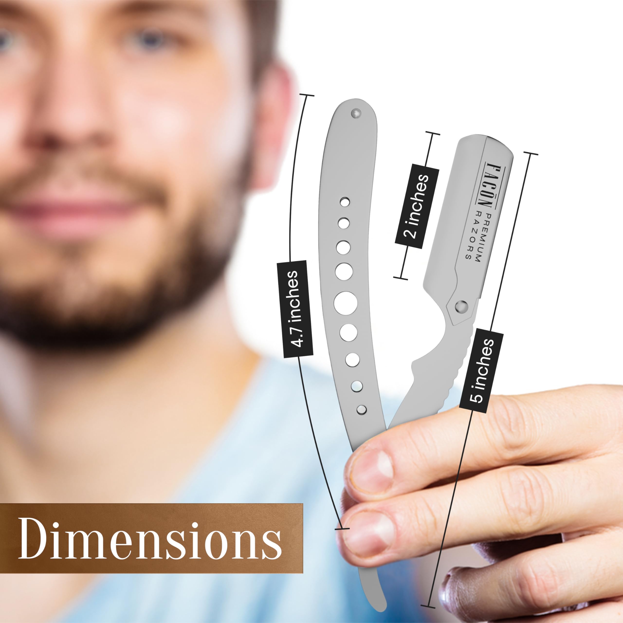 Premium barber razor kit by Facón for professional shaving