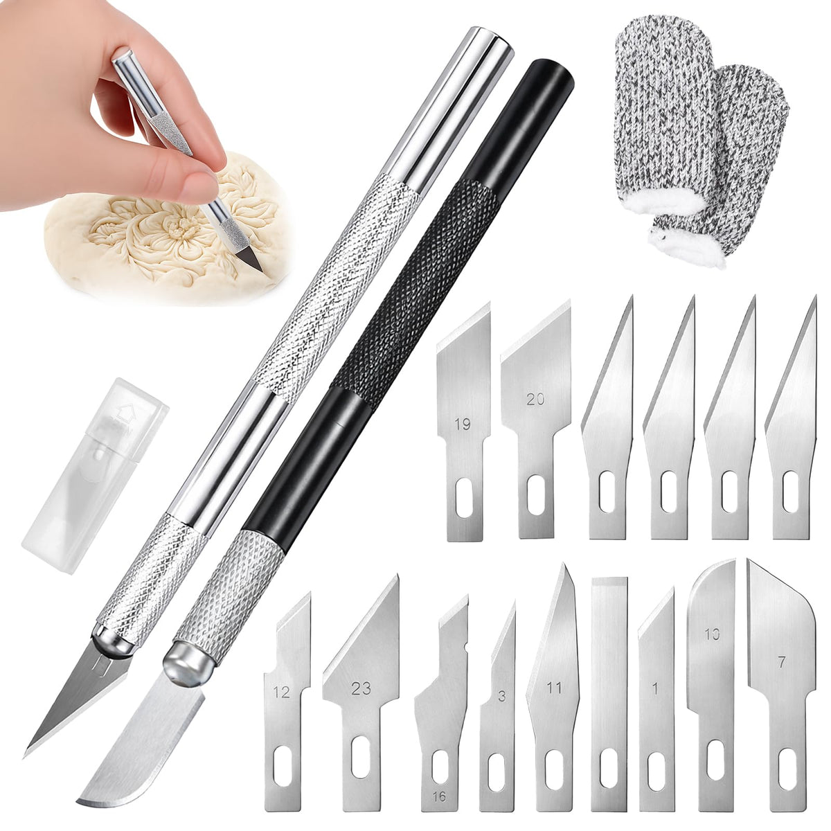 Premium Bread Lame Kit with 2 knife handles and 15 replaceable blades