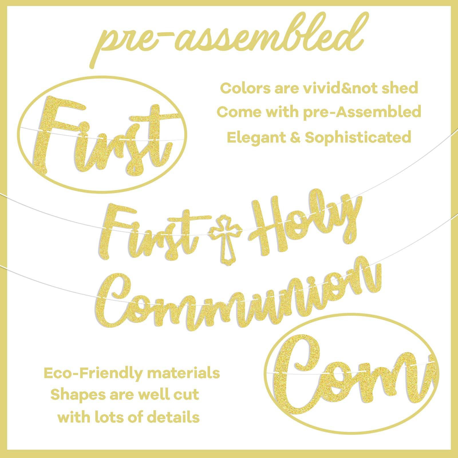 DIY banner kit with pre-cut letters and string